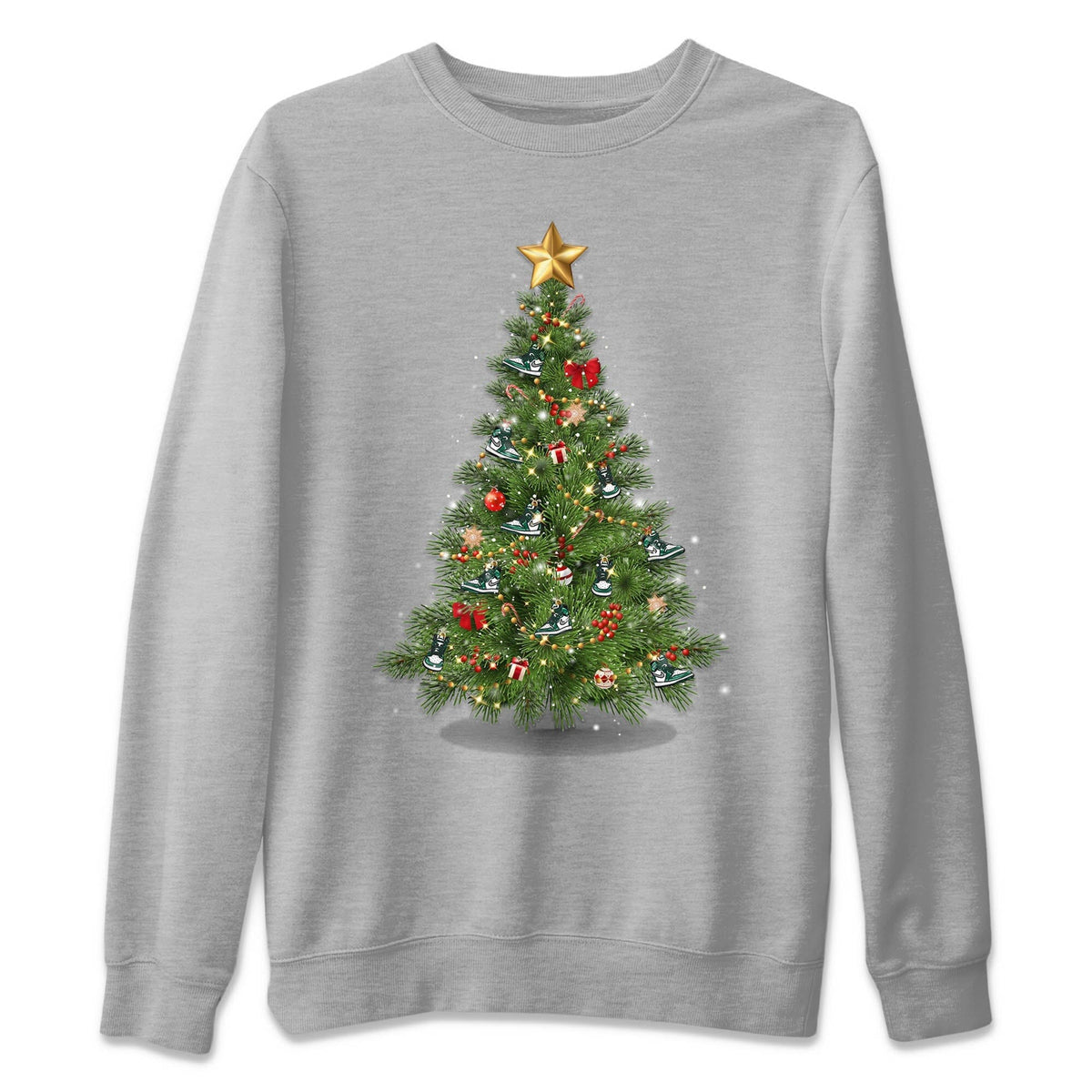 Jordan 1 Gorge Green Sneaker Matching T-Shirt Christmas Tree Sneaker Tees Jordan 1 Gorge Green Sneaker Release Tees Crew Neck Tees