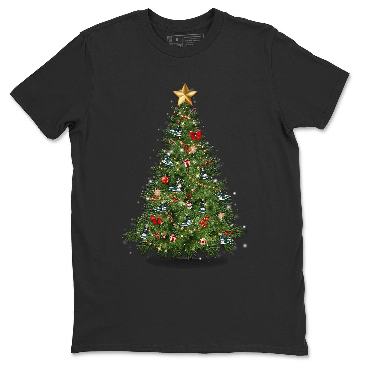 Jordan 1 Gorge Green Sneaker Matching T-Shirt Christmas Tree Sneaker Tees Jordan 1 Gorge Green Sneaker Release Tees Crew Neck Tees