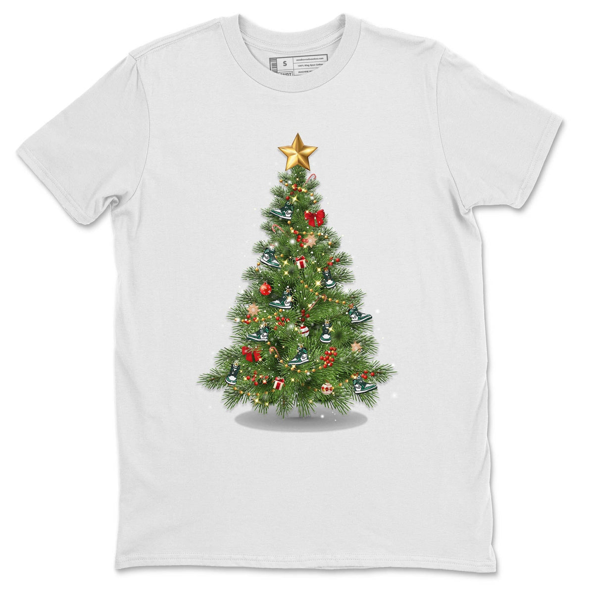 Jordan 1 Gorge Green Sneaker Matching T-Shirt Christmas Tree Sneaker Tees Jordan 1 Gorge Green Sneaker Release Tees Crew Neck Tees