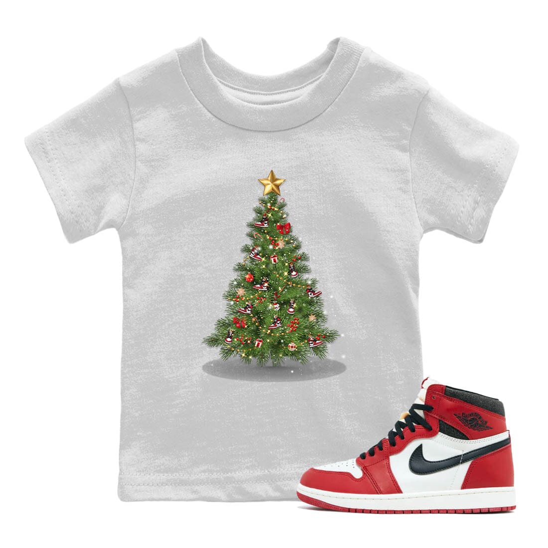 Jordan 1 lost & found Sneaker Matching T-Shirt Christmas Tree Sneaker Tees Jordan 1 lost & found Sneaker Release Tees Kids Shirts
