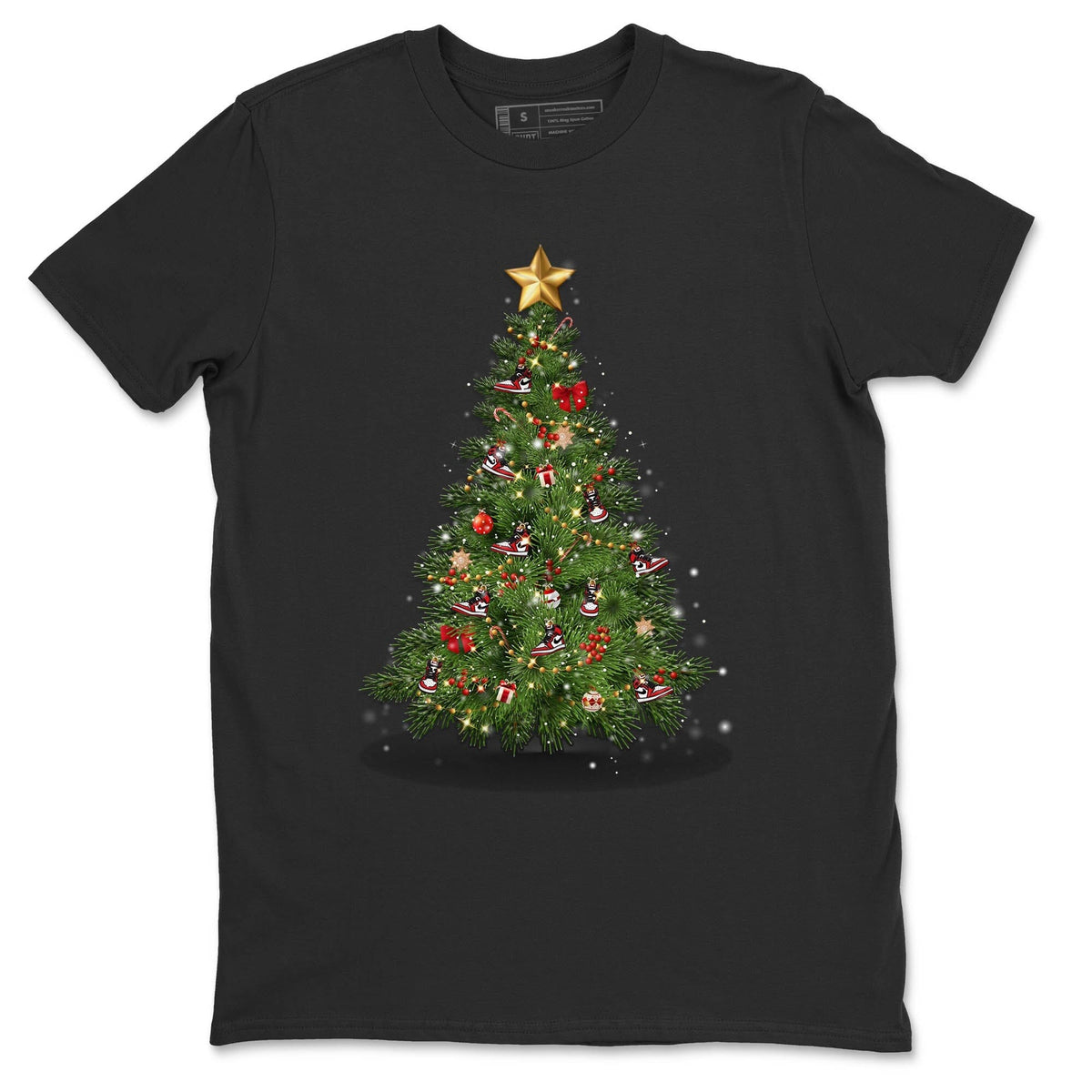 Jordan 1 lost & found Sneaker Matching T-Shirt Christmas Tree Sneaker Tees Jordan 1 lost & found Sneaker Release Tees Crew Neck Tees