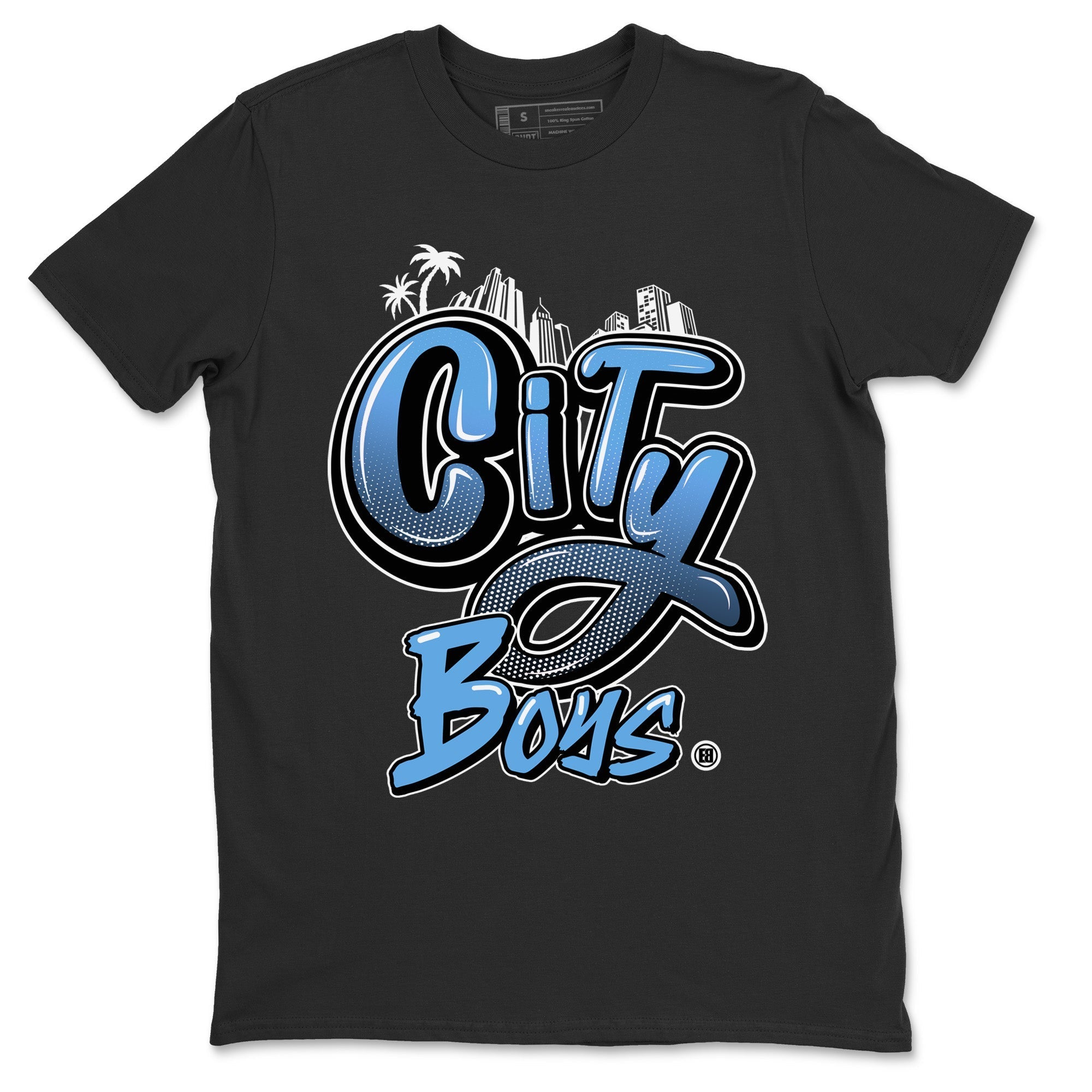 Air Jordan 1 Retro High OG UNC Toe Shirt to match Jordans City Boys Streetwear Sneaker Shirt Air Jordan 1 High OG UNC Toe Drip Gear Zone Sneaker Matching Clothing Crew Neck T-Shirts Black 2