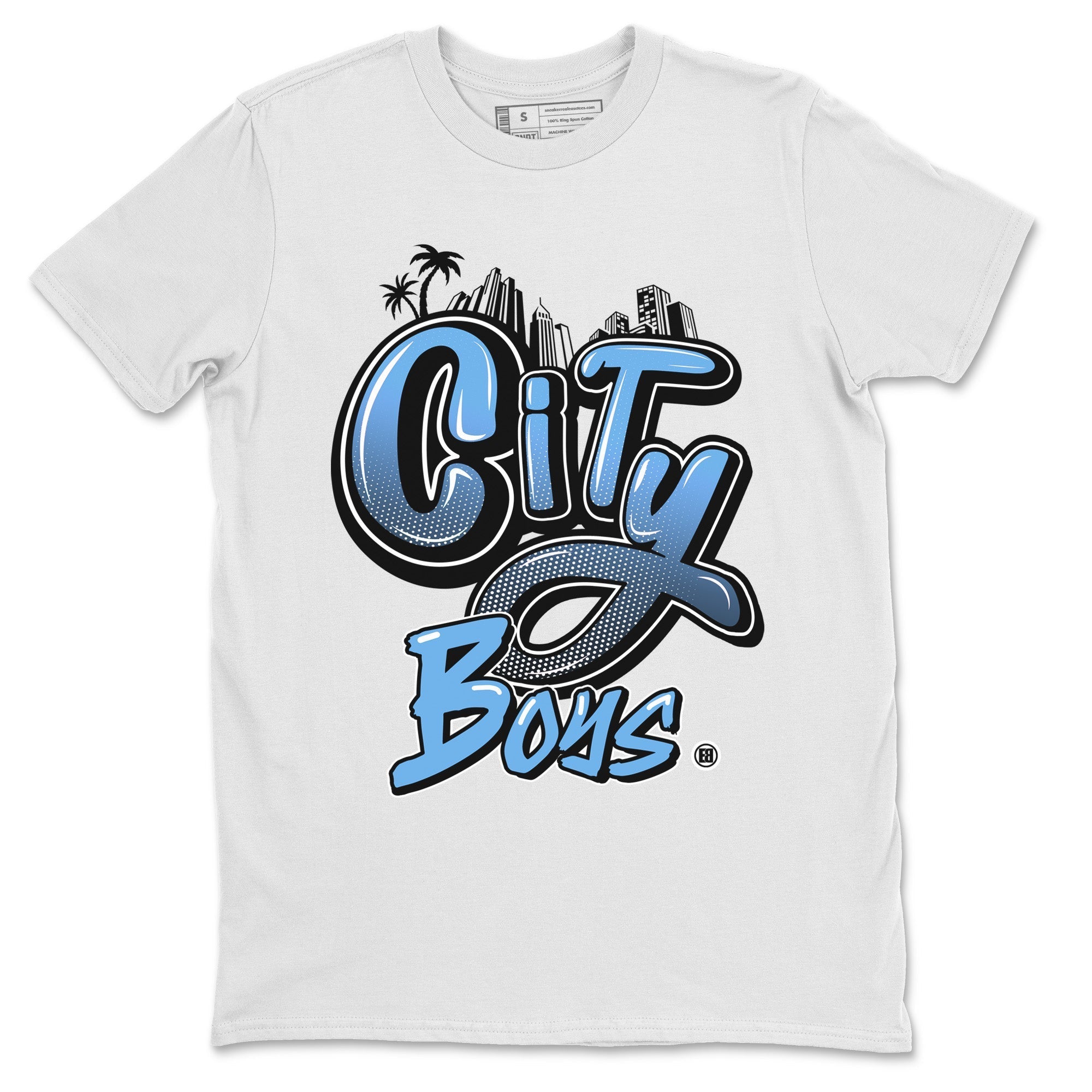 Air Jordan 1 Retro High OG UNC Toe Shirt to match Jordans City Boys Streetwear Sneaker Shirt Air Jordan 1 High OG UNC Toe Drip Gear Zone Sneaker Matching Clothing Crew Neck T-Shirts White 2