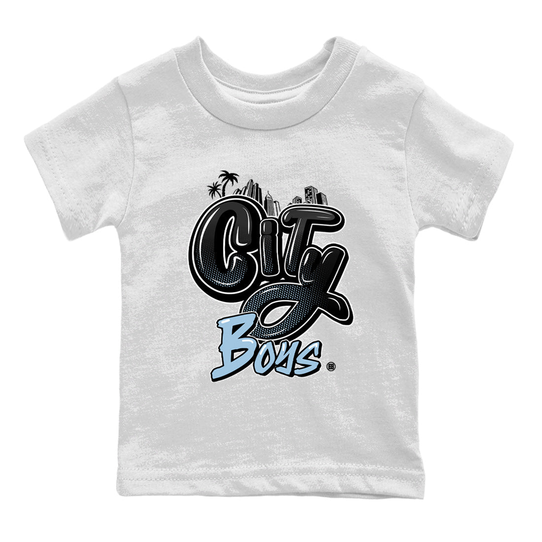 Air Jordan 7 Chambray Sneaker Match Tees City Boys Streetwear Sneaker Shirt AJ7 Chambray Drip Gear Zone Sneaker Matching Clothing Kids Shirts White 2