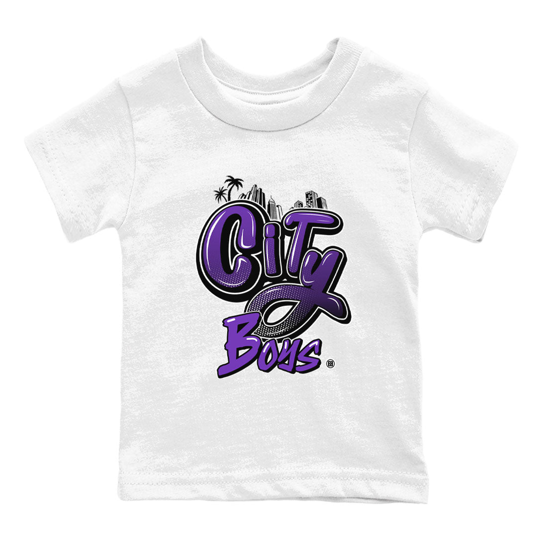 City Boys sneaker match tees to Court Purple Dunks street fashion brand for shirts to match Jordans Drip Gear Zone Dunk Low Court Purple unisex t-shirt White 2 youth shirt