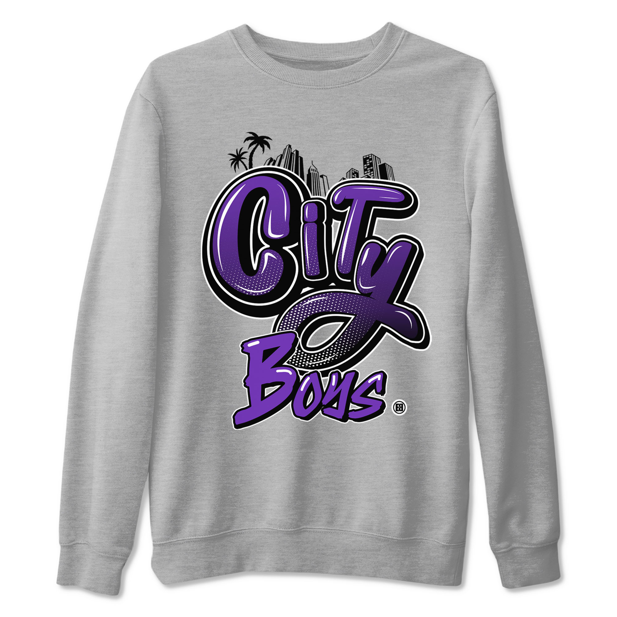 City Boys sneaker match tees to Court Purple Dunks street fashion brand for shirts to match Jordans Drip Gear Zone Dunk Low Court Purple unisex t-shirt Heather Grey 2 unisex shirt