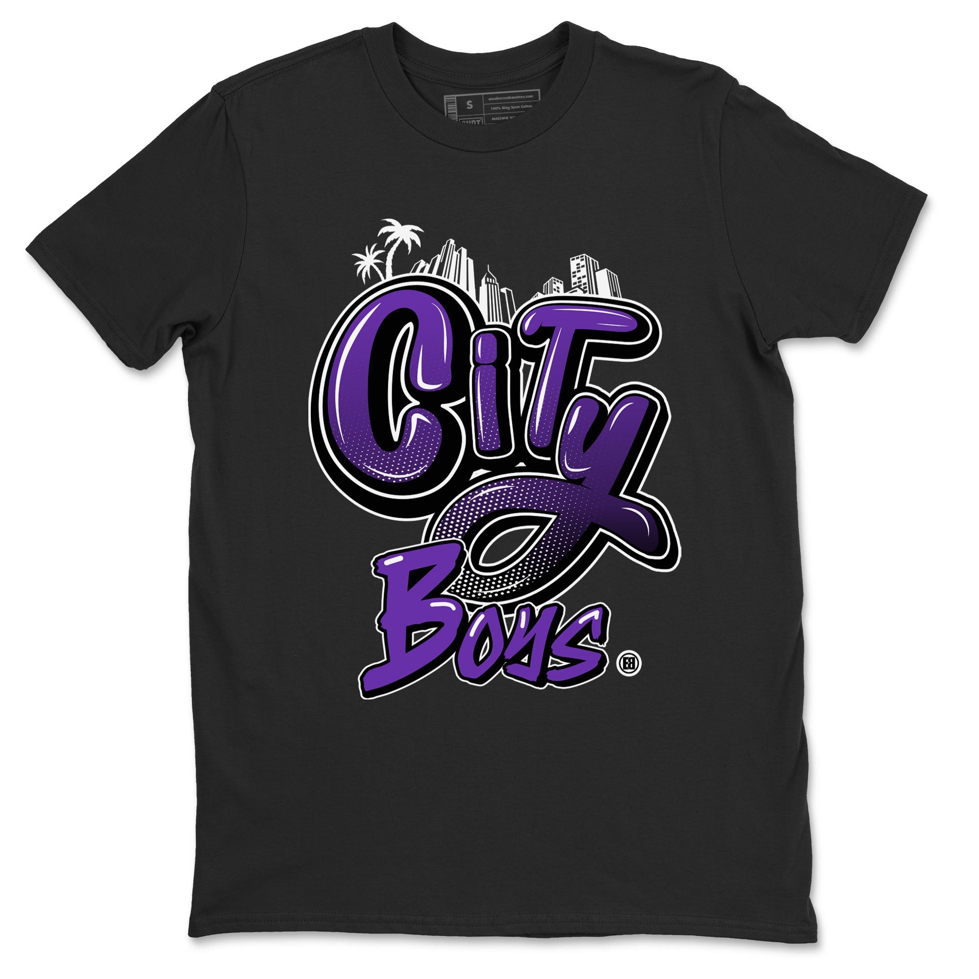 City Boys sneaker match tees to Court Purple Dunks street fashion brand for shirts to match Jordans Drip Gear Zone Dunk Low Court Purple unisex t-shirt Black 2 unisex shirt