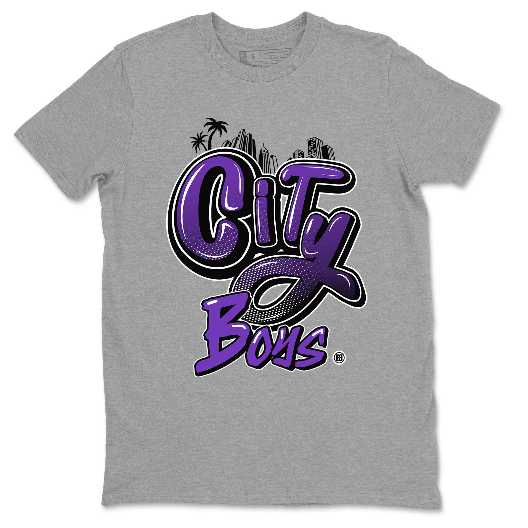 City Boys sneaker match tees to Court Purple Dunks street fashion brand for shirts to match Jordans Drip Gear Zone Dunk Low Court Purple unisex t-shirt Heather Grey 2 unisex shirt