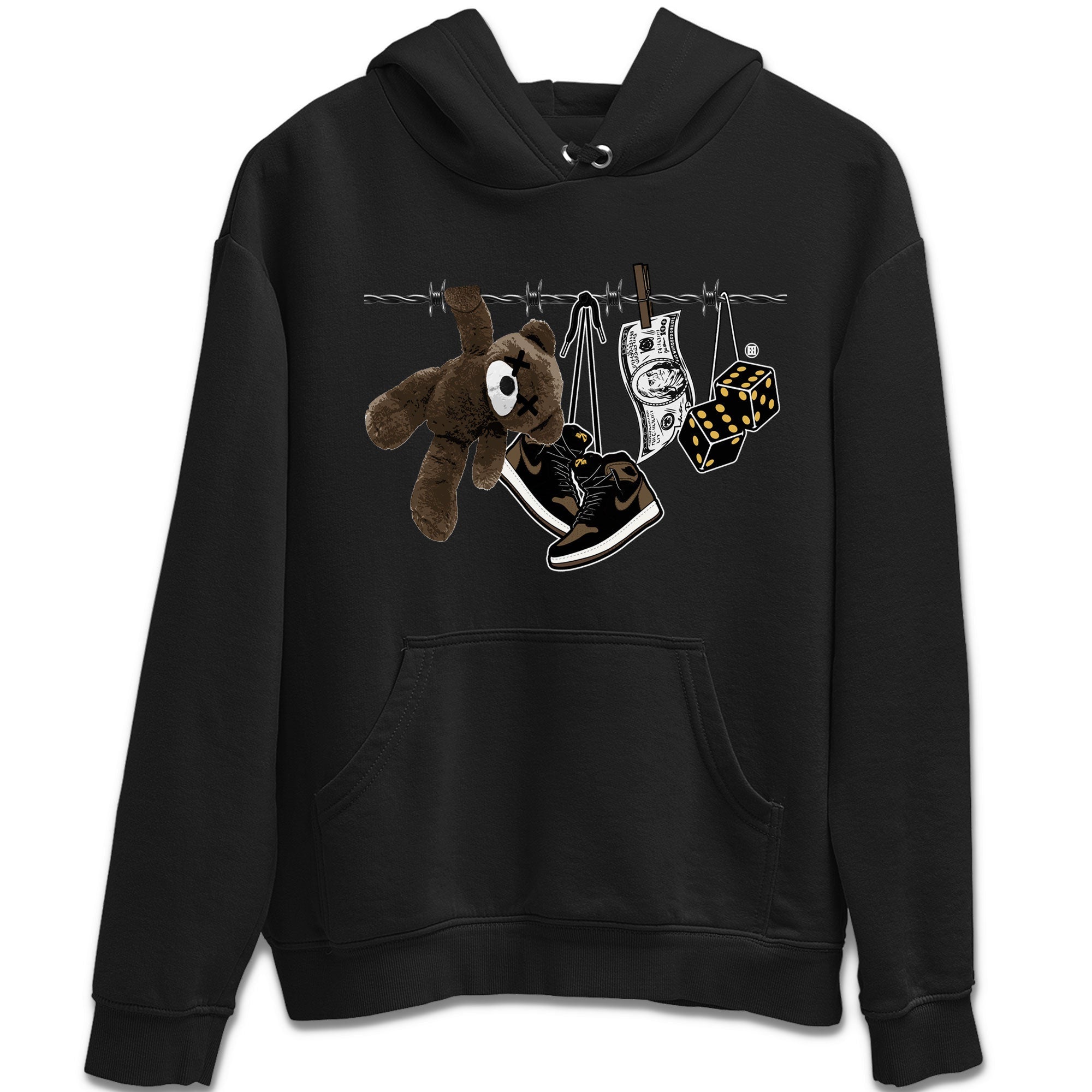 Air Jordan 1 Palomino shirt to match jordans Clothesline Streetwear Sneaker Shirt Air Jordan 1 Retro High OG Palomino Drip Gear Zone Sneaker Matching Clothing Casual Unisex shirts Black 2 T-Shirt