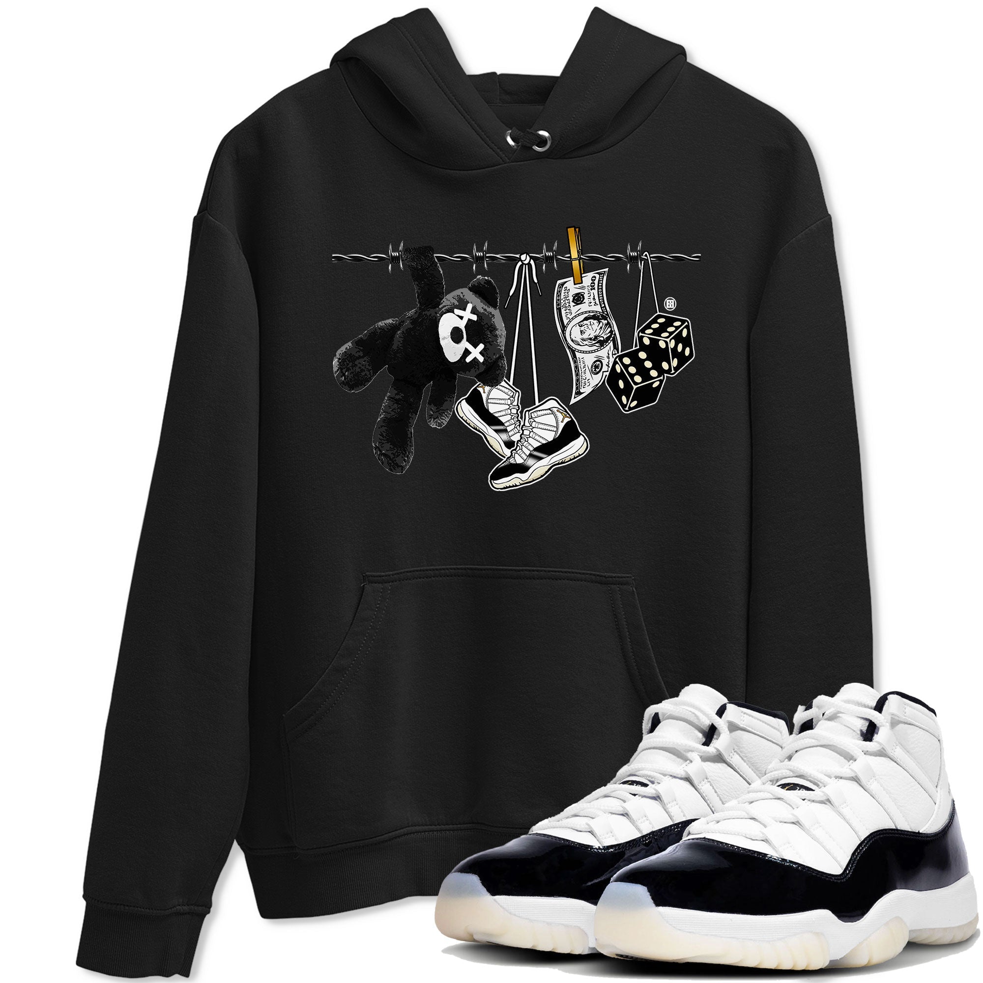 Air Jordan 11 Gratitude shirt to match jordans Clothesline sneaker tees Jordan 11 Retro Gratitude Drip Gear Zone Sneaker Matching Cotton Shirt unisex cotton Black 1 crew neck shirt