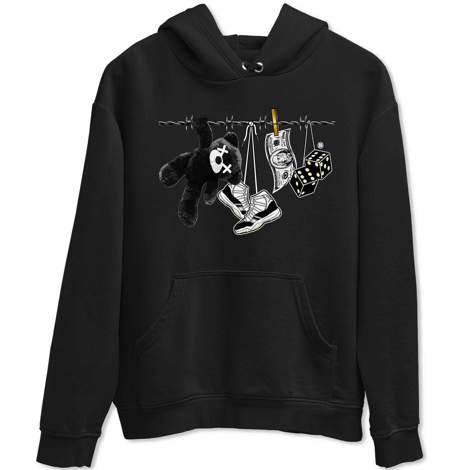 Air Jordan 11 Gratitude shirt to match jordans Clothesline sneaker tees Jordan 11 Retro Gratitude Drip Gear Zone Sneaker Matching Cotton Shirt unisex cotton Black 2 crew neck shirt
