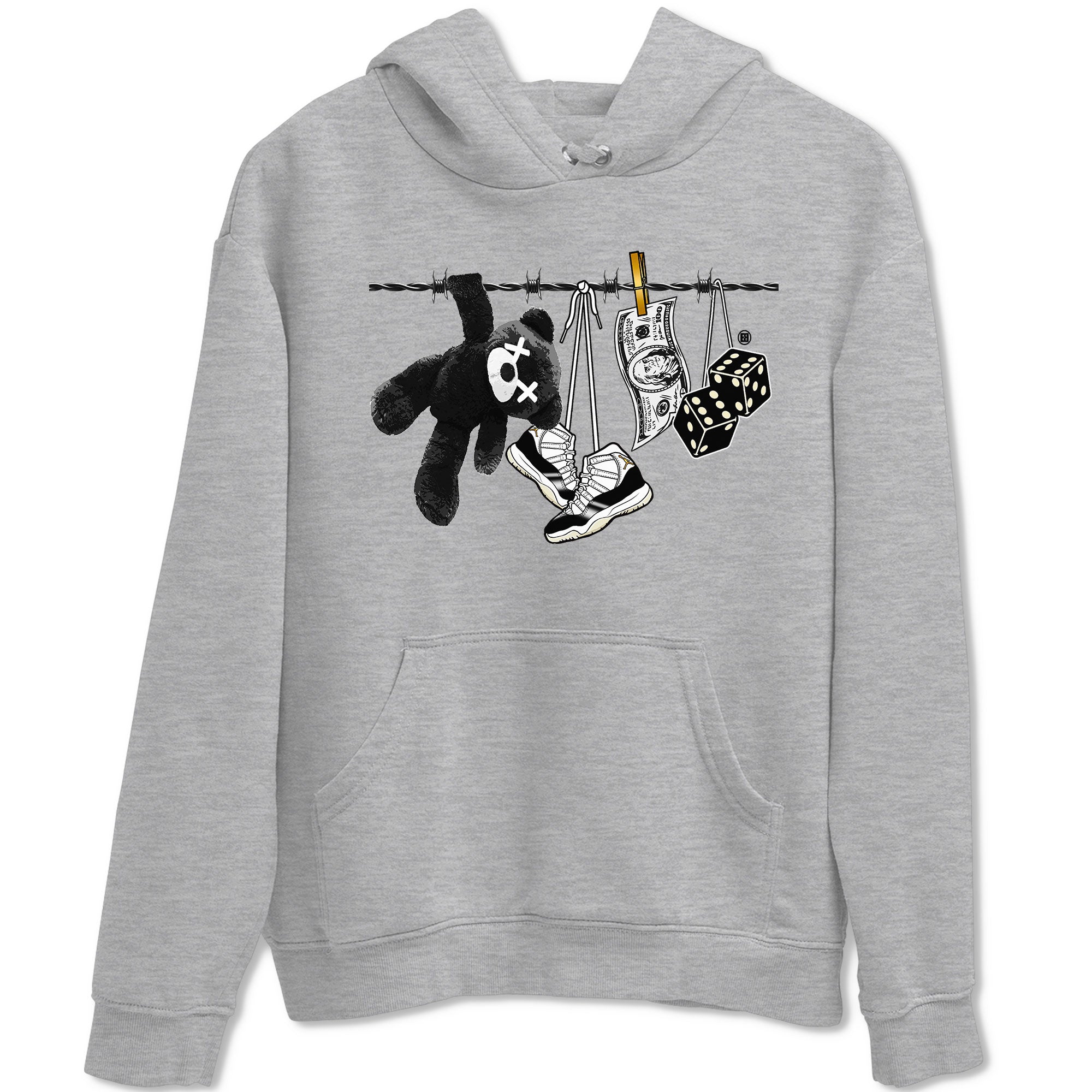 Air Jordan 11 Gratitude shirt to match jordans Clothesline sneaker tees Jordan 11 Retro Gratitude Drip Gear Zone Sneaker Matching Cotton Shirt unisex crew neck cotton Heather Grey 2 crew neck shirt