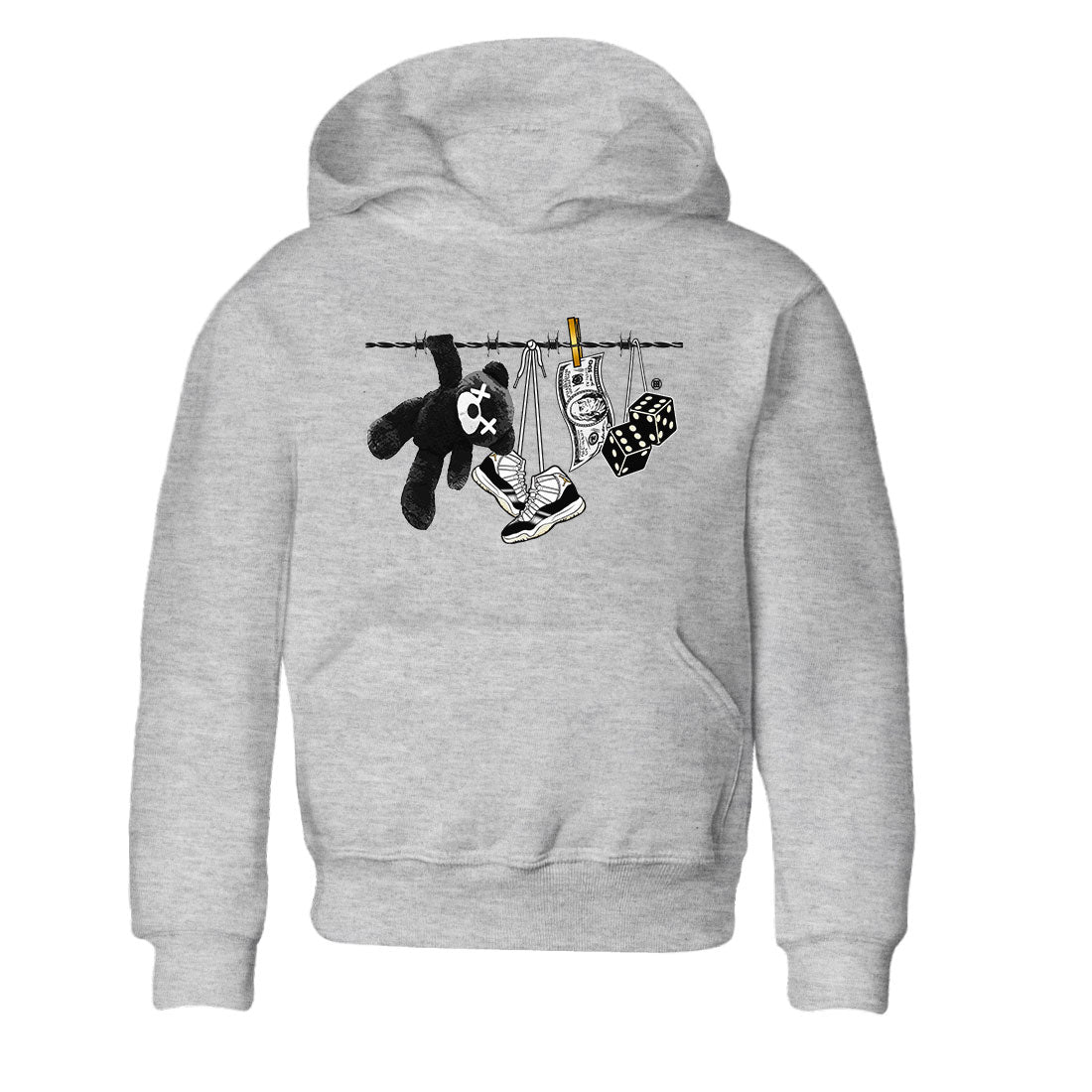 Air Jordan 11 Gratitude shirt to match jordans Clothesline sneaker tees Jordan 11 Retro Gratitude Drip Gear Zone Sneaker Matching Cotton Shirt baby toddler Heather Grey 2 cotton Shirt