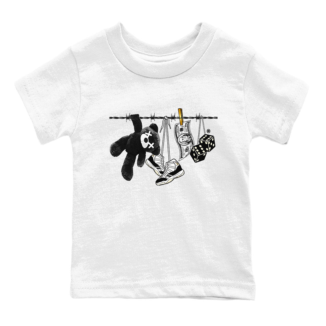 Air Jordan 11 Gratitude shirt to match jordans Clothesline sneaker tees Jordan 11 Retro Gratitude Drip Gear Zone Sneaker Matching Cotton Shirt baby toddler White 2 cotton Shirt
