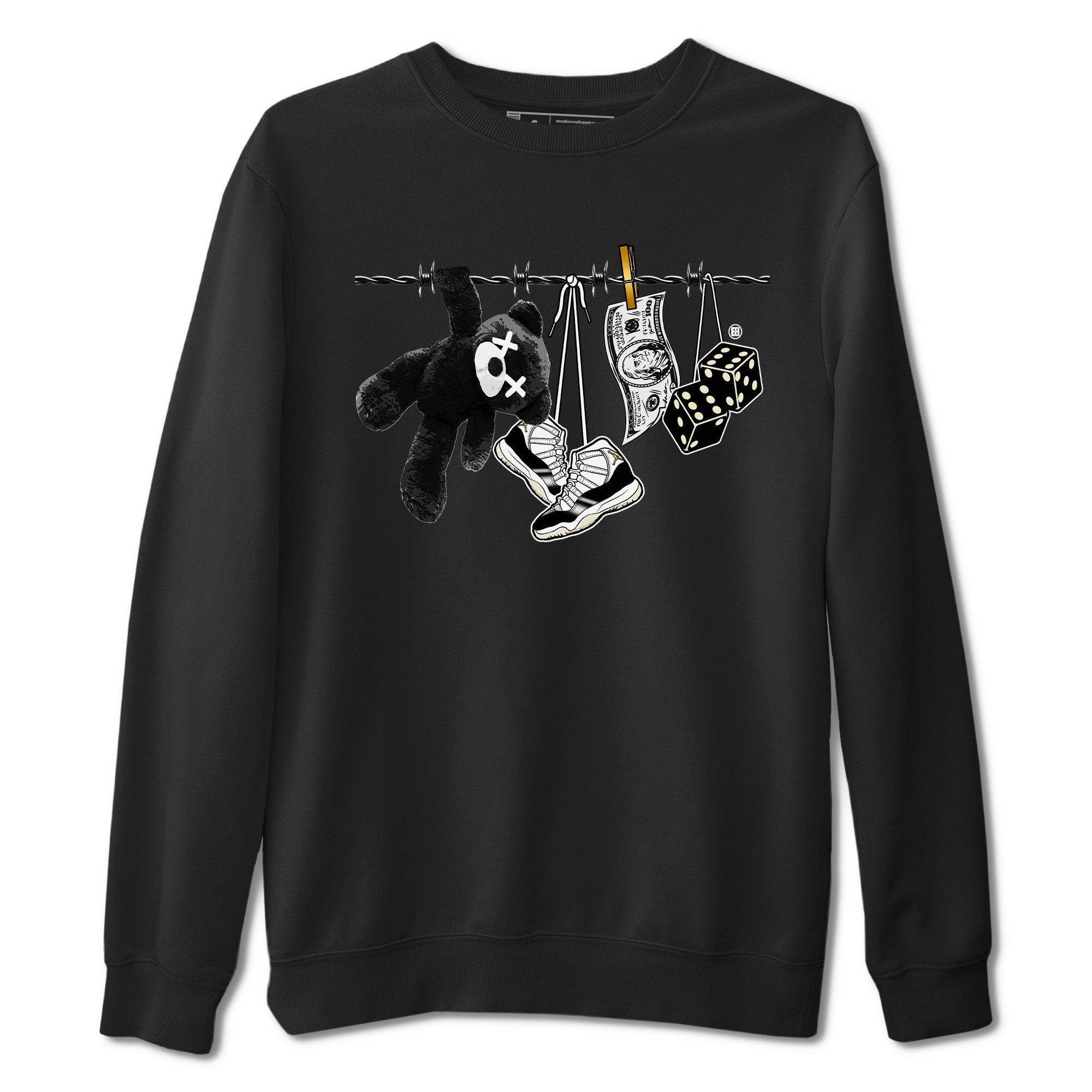 Air Jordan 11 Gratitude shirt to match jordans Clothesline sneaker tees Jordan 11 Retro Gratitude Drip Gear Zone Sneaker Matching Cotton Shirt unisex cotton Black 2 crew neck shirt