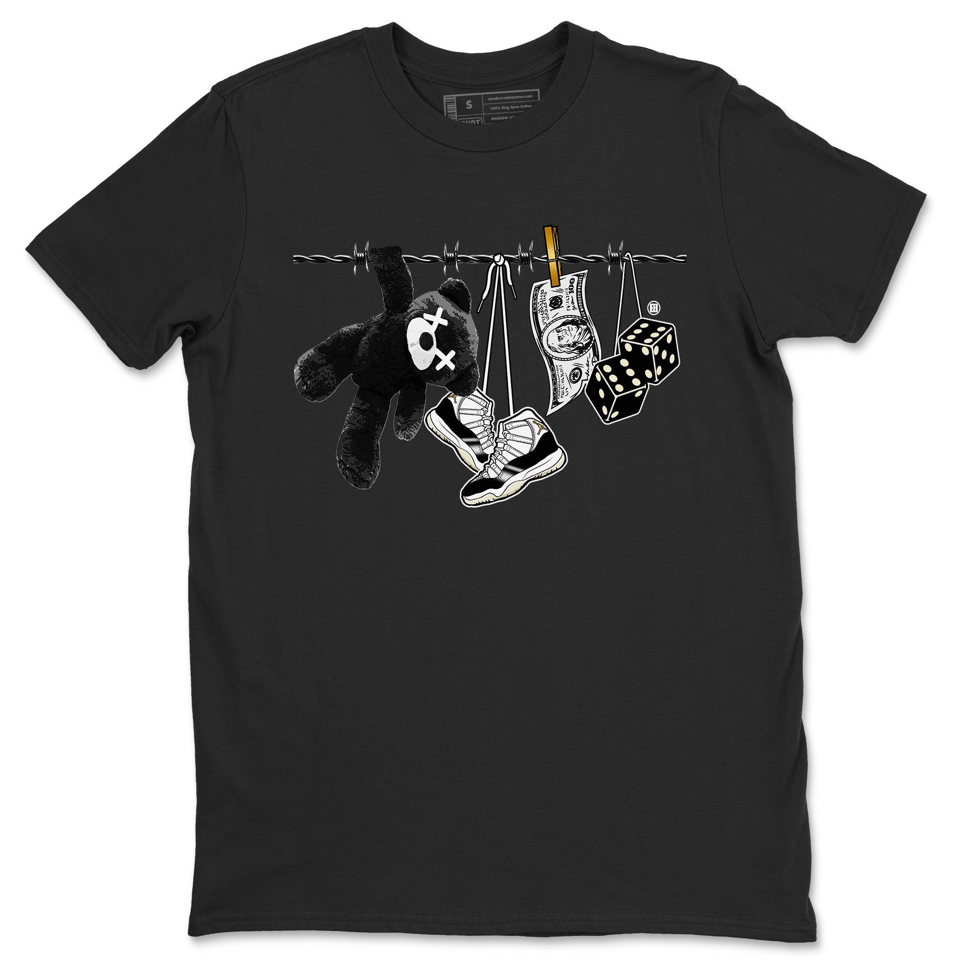 Air Jordan 11 Gratitude shirt to match jordans Clothesline sneaker tees Jordan 11 Retro Gratitude Drip Gear Zone Sneaker Matching Cotton Shirt unisex crew neck cotton Black 2 crew neck shirt