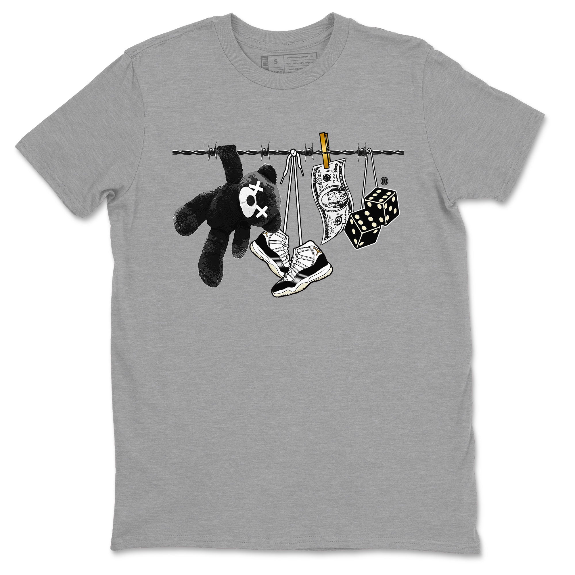 Air Jordan 11 Gratitude shirt to match jordans Clothesline sneaker tees Jordan 11 Retro Gratitude Drip Gear Zone Sneaker Matching Cotton Shirt unisex crew neck cotton Heather Grey 2 crew neck shirt