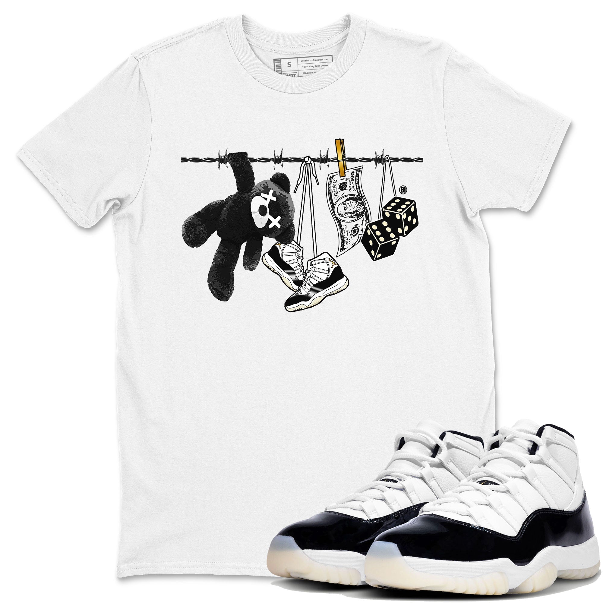 Air Jordan 11 Gratitude shirt to match jordans Clothesline sneaker tees Jordan 11 Retro Gratitude Drip Gear Zone Sneaker Matching Cotton Shirt unisex cotton White 1 crew neck shirt