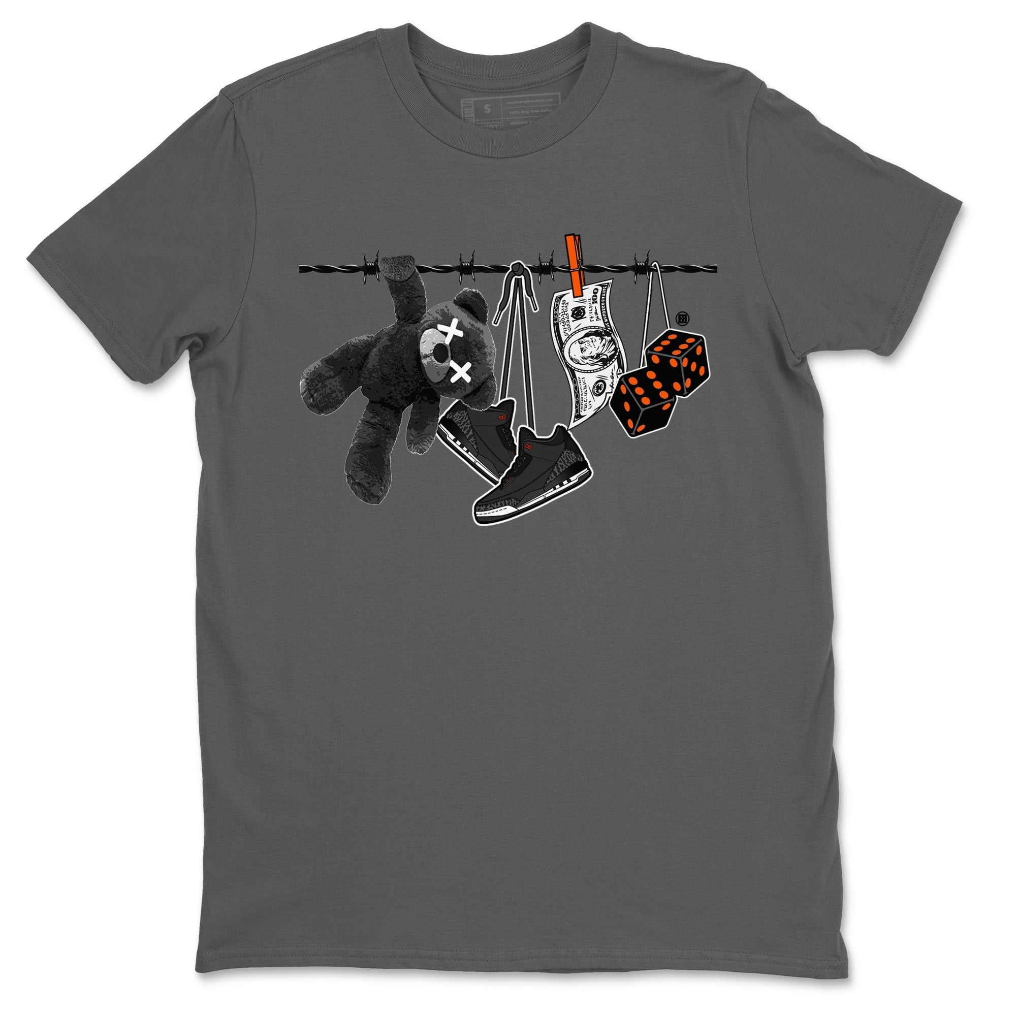 Air Jordan 3 Fear shirt to match jordans Clothesline sneaker tees Air Jordan 3 Fear Drip Gear Zone Unisex Cool Grey 2 T-Shirt