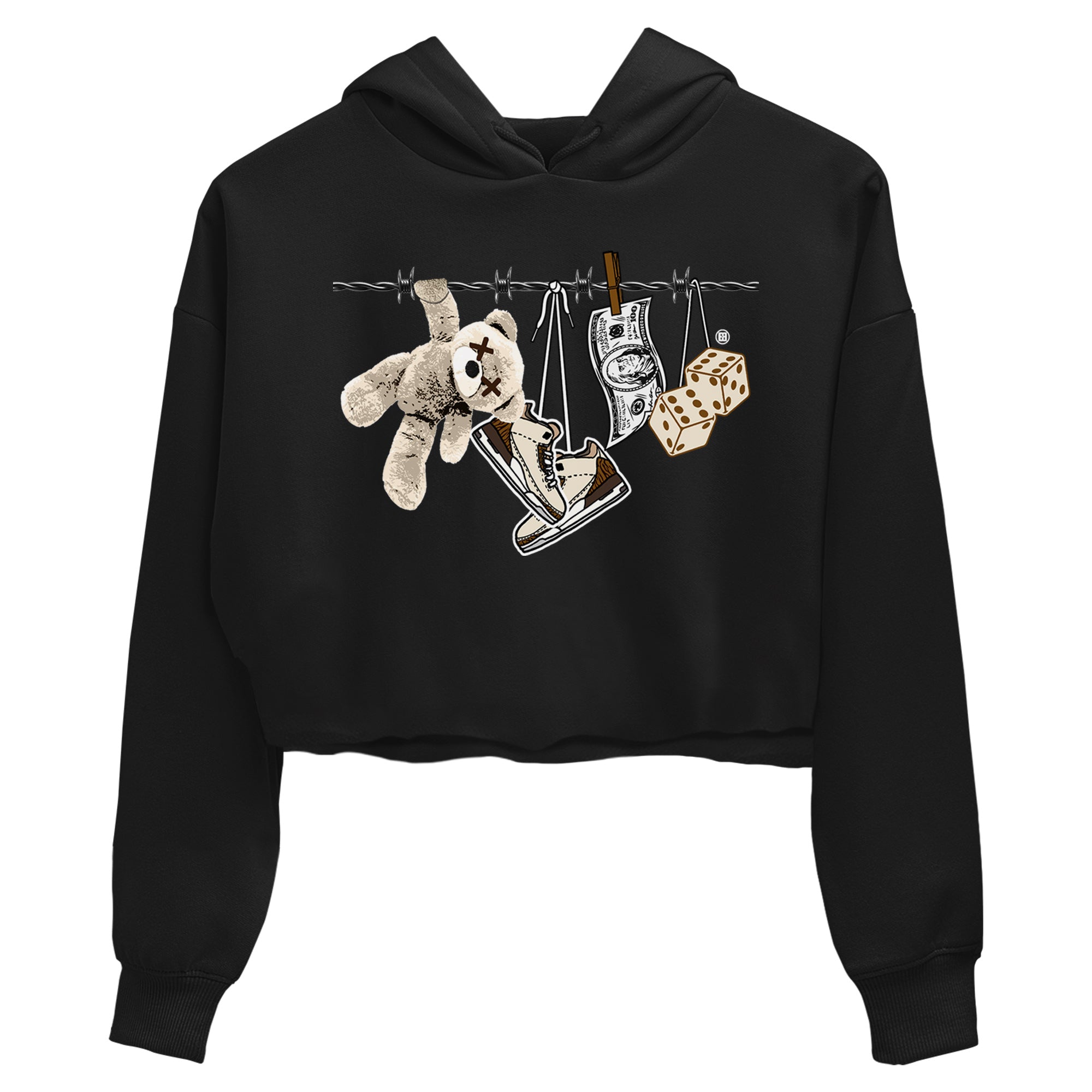 Air Jordan 3 Palomino Sneaker Match Tees Clothesline Streetwear Sneaker Shirt Jordan 3 Retro Palomino Sneaker Release Tees Women's Shirts Black 2