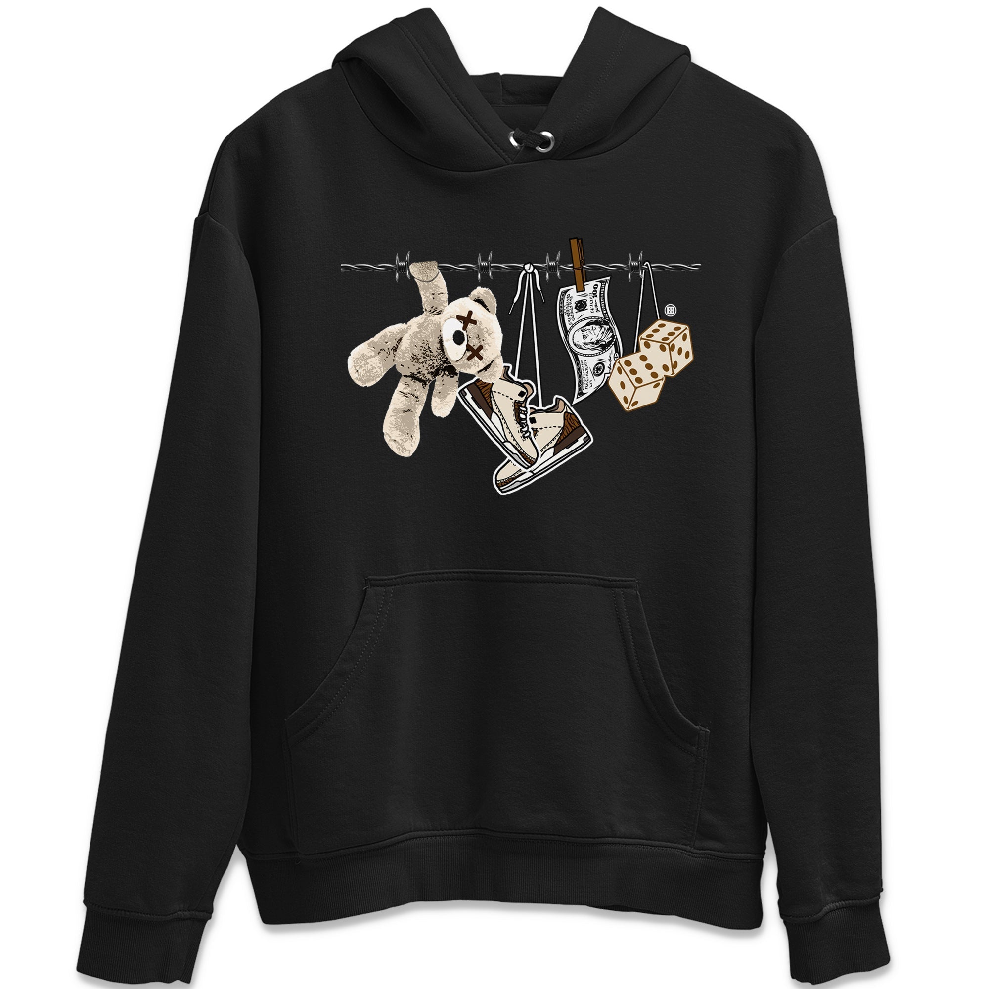 Air Jordan 3 Palomino Sneaker Match Tees Clothesline Streetwear Sneaker Shirt Jordan 3 Retro Palomino Sneaker Release Tees Unisex Shirts Black 2