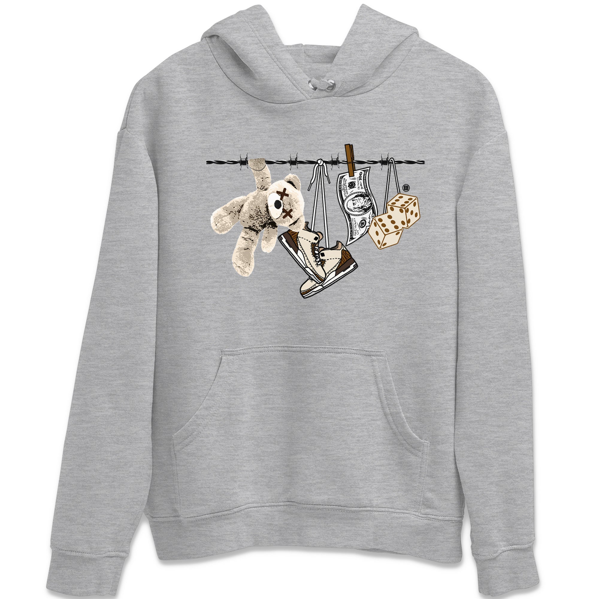 Air Jordan 3 Palomino Sneaker Match Tees Clothesline Streetwear Sneaker Shirt Jordan 3 Retro Palomino Sneaker Release Tees Unisex Shirts Heather Grey 2