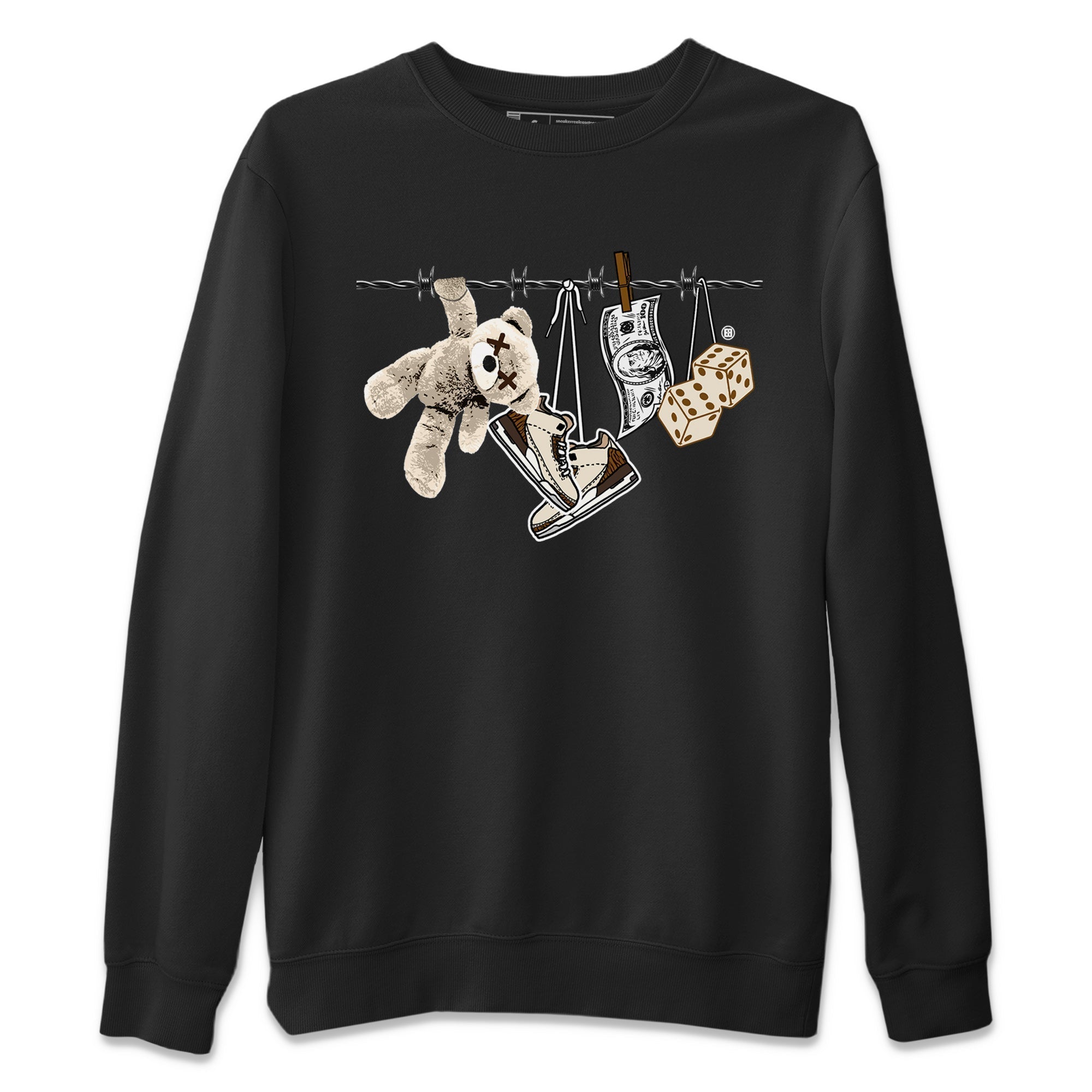Air Jordan 3 Palomino Sneaker Match Tees Clothesline Streetwear Sneaker Shirt Jordan 3 Retro Palomino Sneaker Release Tees Unisex Shirts Black 2