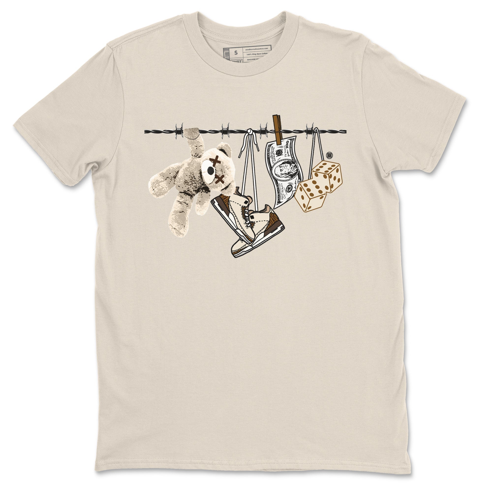 Air Jordan 3 Palomino Sneaker Match Tees Clothesline Streetwear Sneaker Shirt Jordan 3 Retro Palomino Sneaker Release Tees Unisex Shirts Natural 2