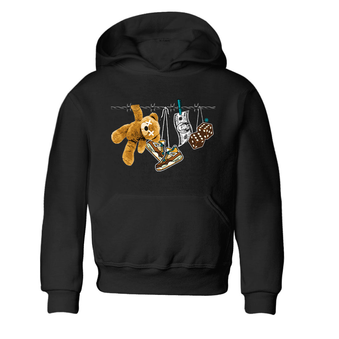 Air Jordan 4 GS Cacao Wow shirt to match jordans Clothesline Streetwear Sneaker Shirt Air Jordan 4 Cacao Wow Drip Gear Zone Sneaker Matching Clothing Baby Toddler Black 2 T-Shirt