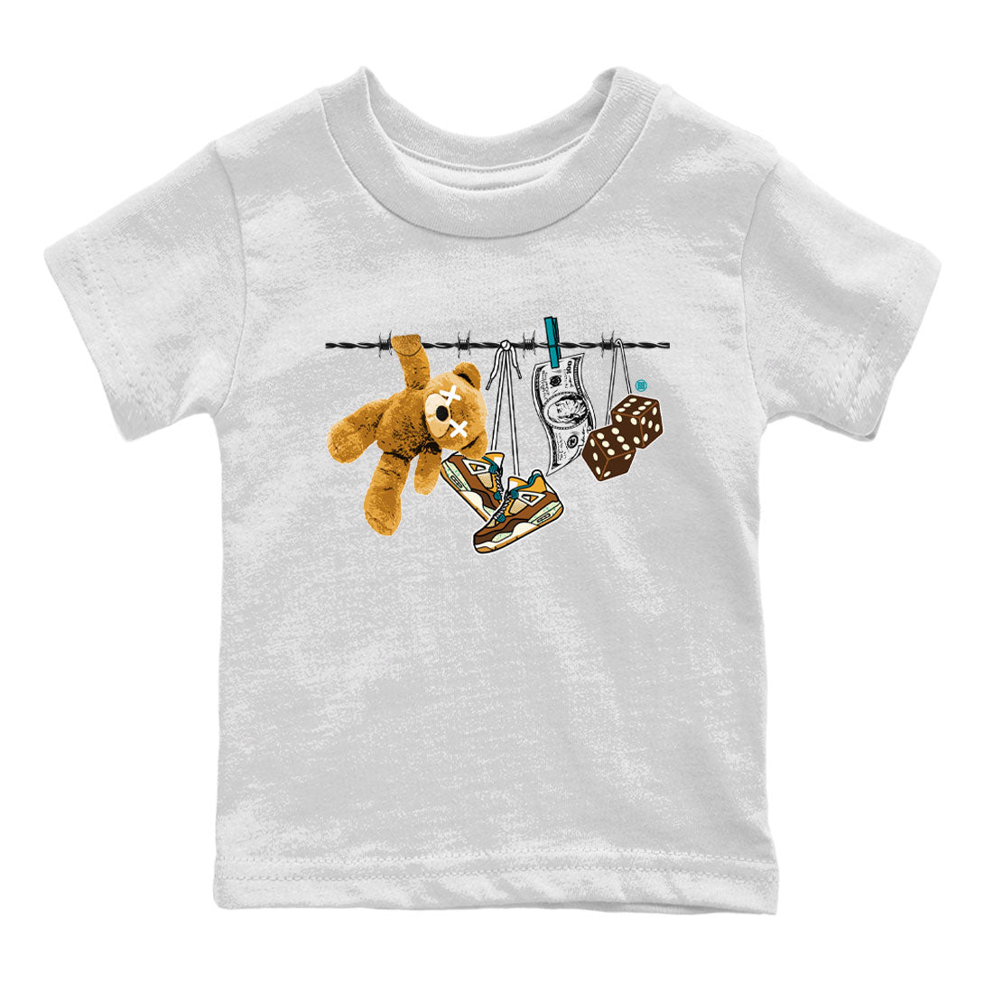 Air Jordan 4 GS Cacao Wow shirt to match jordans Clothesline Streetwear Sneaker Shirt Air Jordan 4 Cacao Wow Drip Gear Zone Sneaker Matching Clothing Baby Toddler White 2 T-Shirt