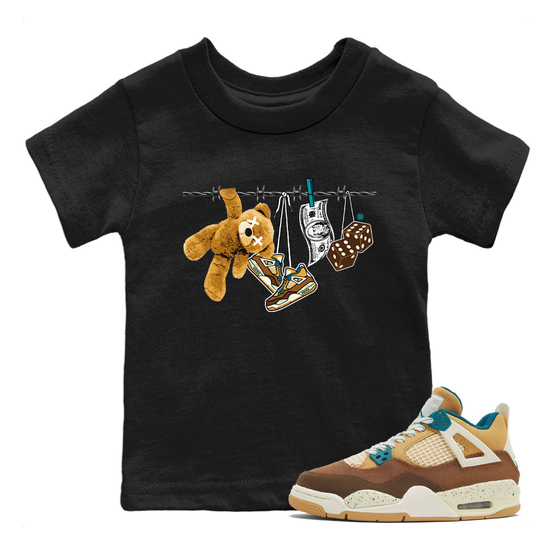 Clothesline Sneaker T-Shirt Kids - Air Jordan 4 Cacao Wow