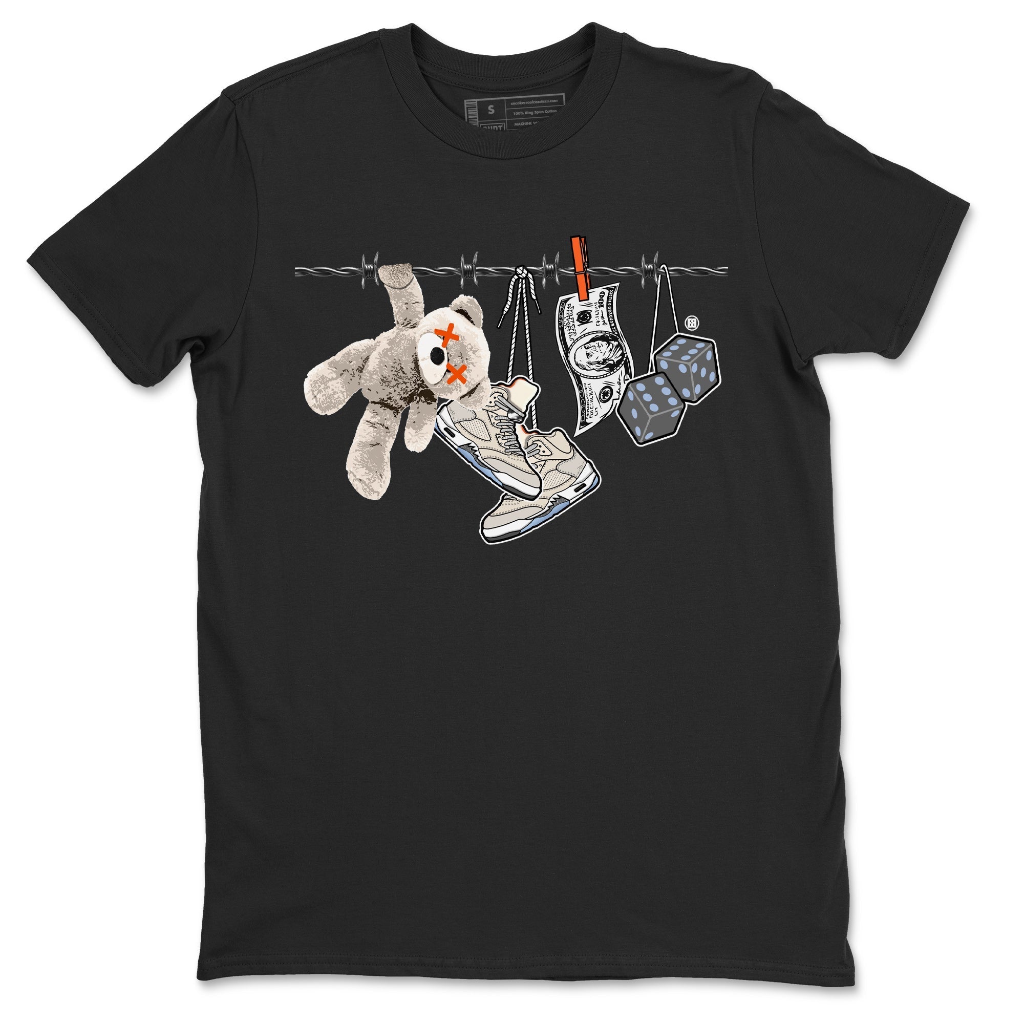 Air Jordan 5 Craft Sneaker Match Tees Clothesline Streetwear Sneaker Shirt Air Jordan 5 Retro Craft Tees Unisex Shirts Black 2