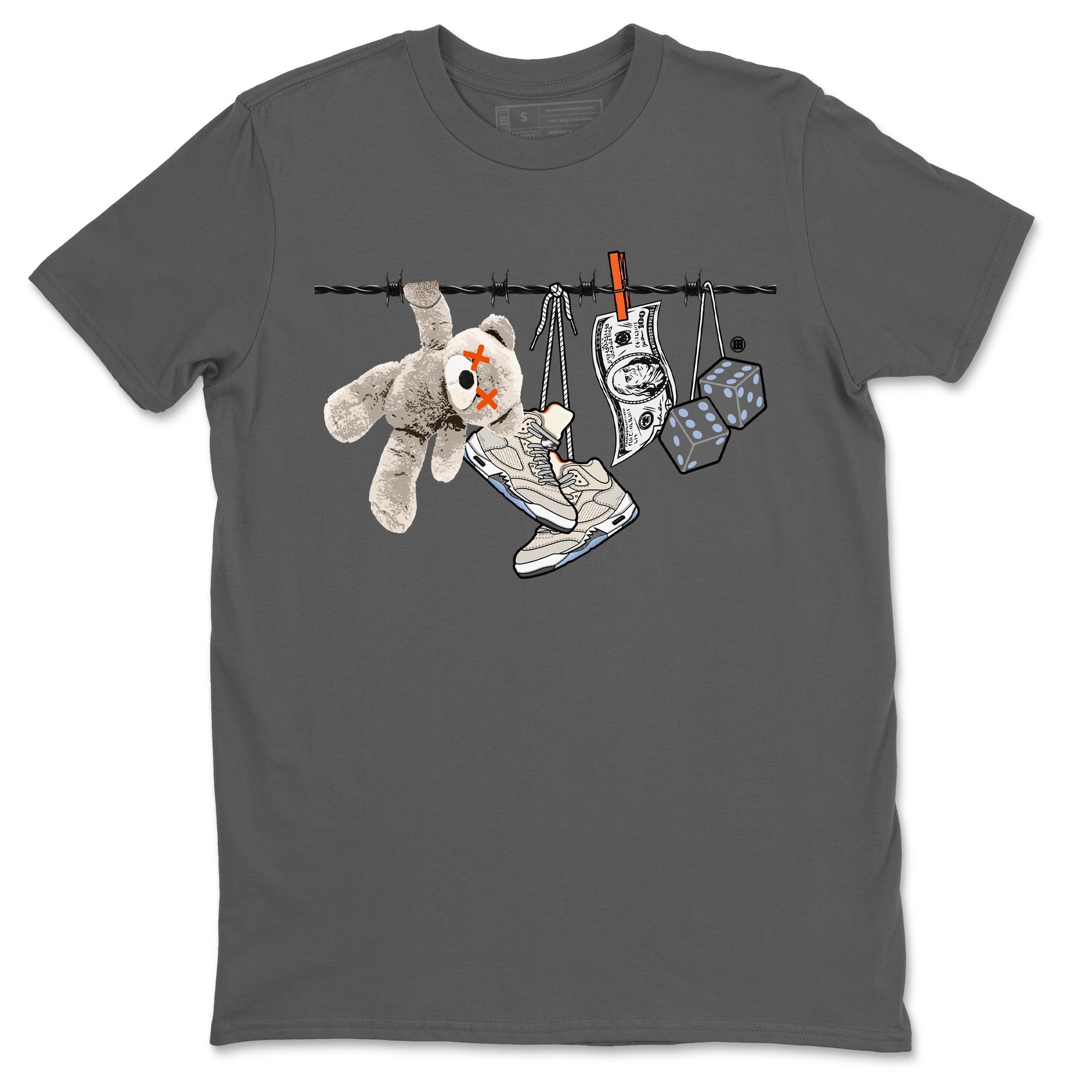 Air Jordan 5 Craft Sneaker Match Tees Clothesline Streetwear Sneaker Shirt Air Jordan 5 Retro Craft Tees Unisex Shirts Cool Grey 2