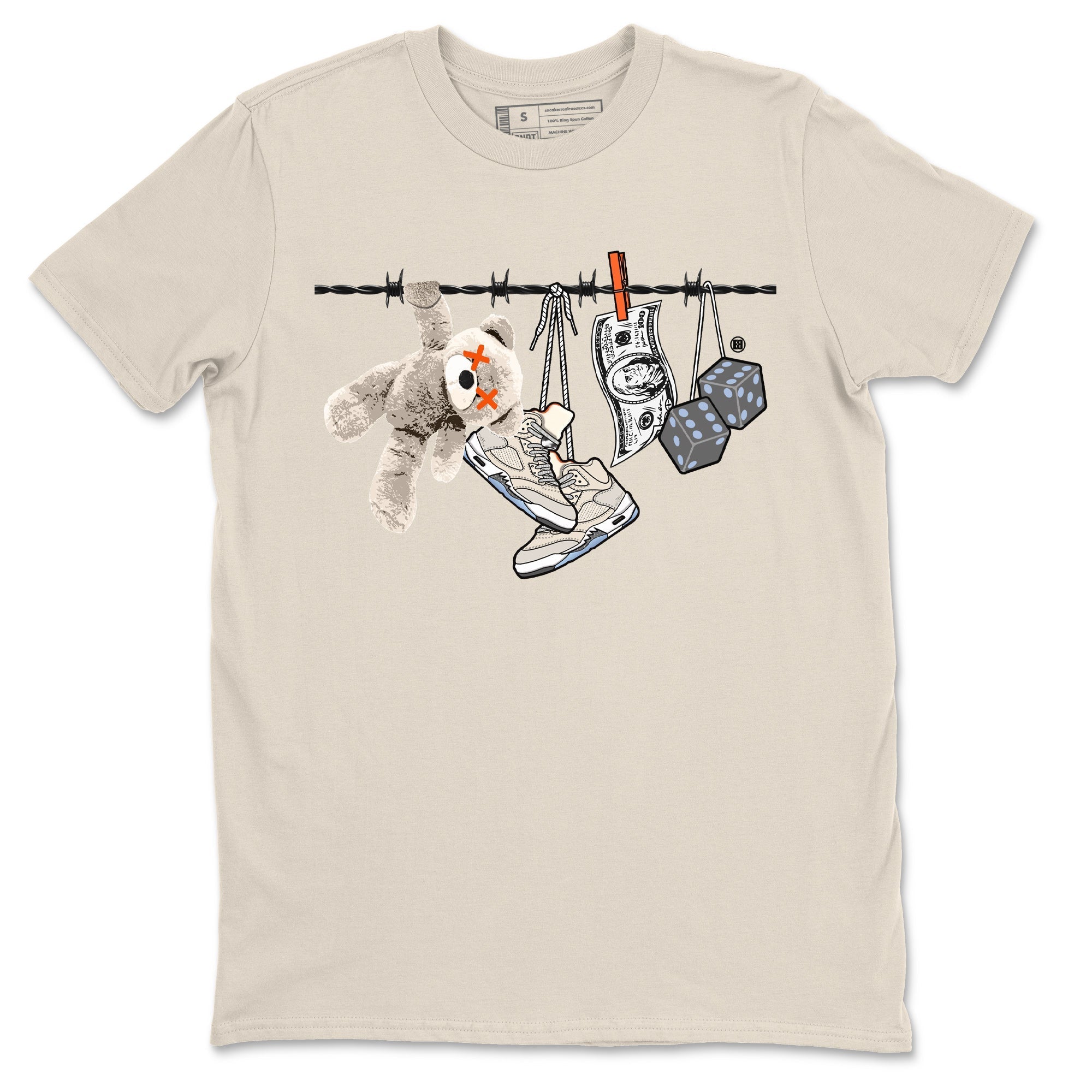 Air Jordan 5 Craft Sneaker Match Tees Clothesline Streetwear Sneaker Shirt Air Jordan 5 Retro Craft Tees Unisex Shirts Natural 2