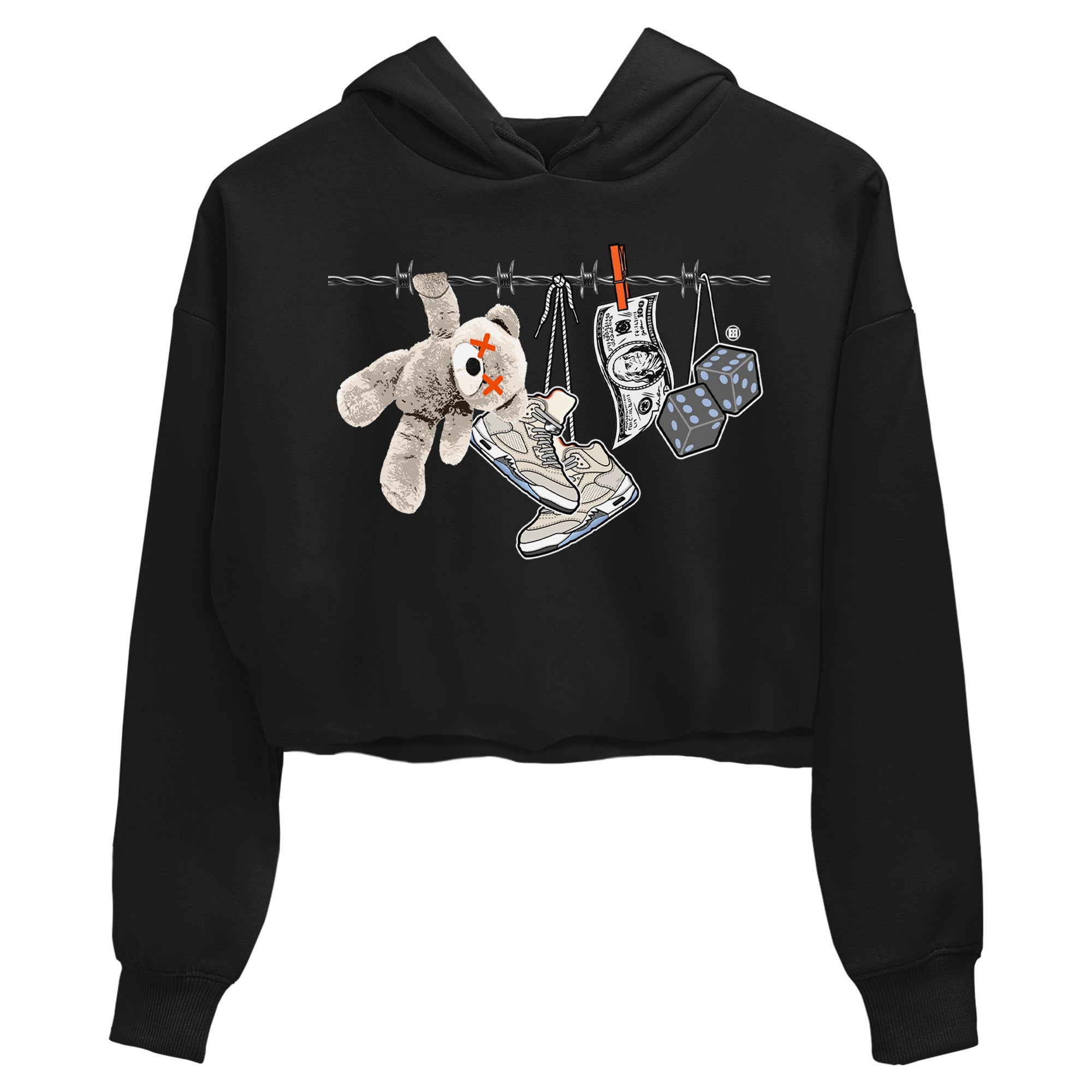 Air Jordan 5 Craft Sneaker Match Tees Clothesline Streetwear Sneaker Shirt Air Jordan 5 Retro Craft Tees Women's Shirts Black 2