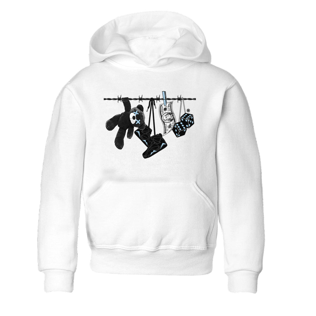 Air Jordan 7 Chambray Sneaker Match Tees Clothesline Streetwear Sneaker Shirt AJ7 Chambray Drip Gear Zone Sneaker Matching Clothing Kids Shirts White 2