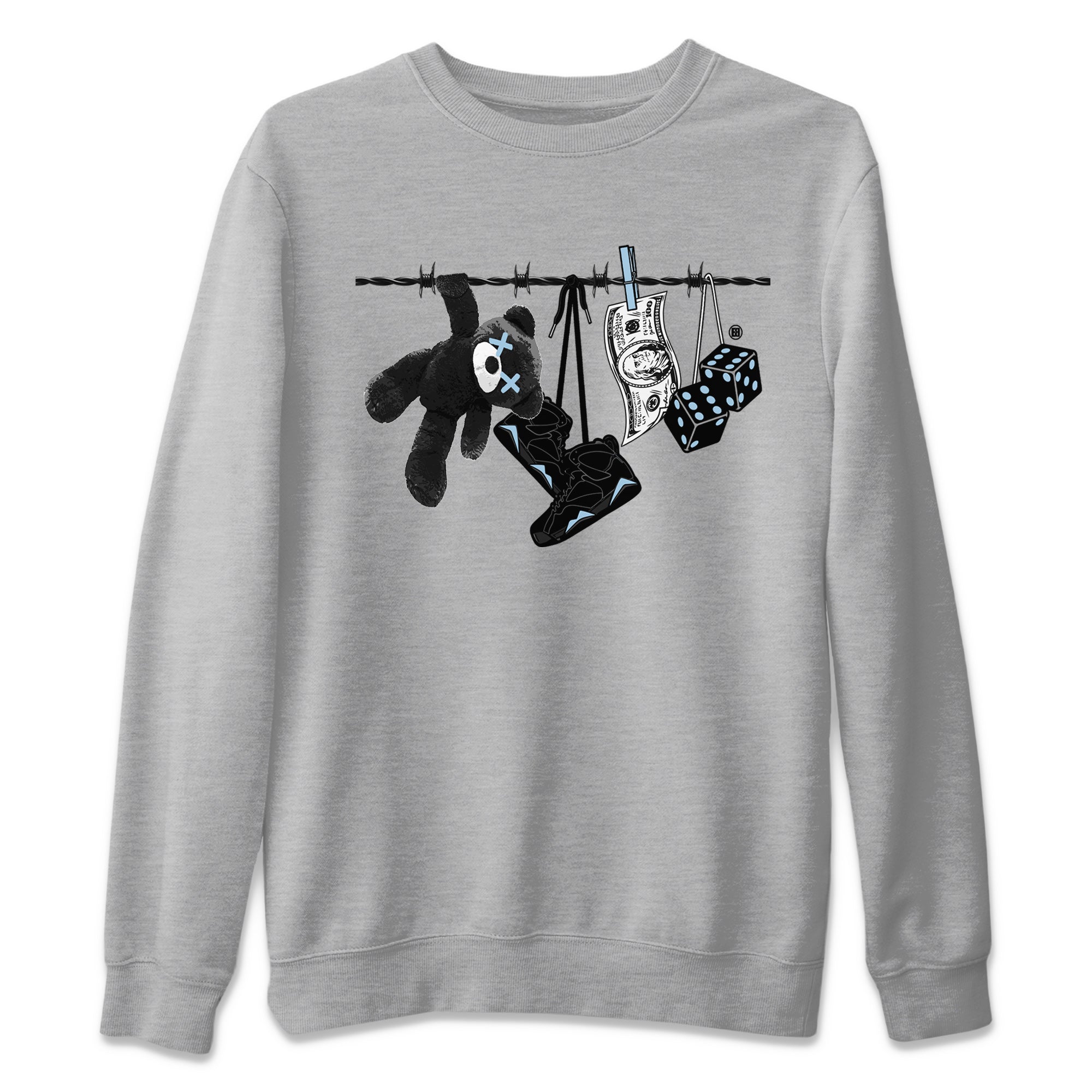 Air Jordan 7 Chambray Sneaker Match Tees Clothesline Streetwear Sneaker Shirt AJ7 Chambray Drip Gear Zone Sneaker Matching Clothing Unisex Shirts Heather Grey 2