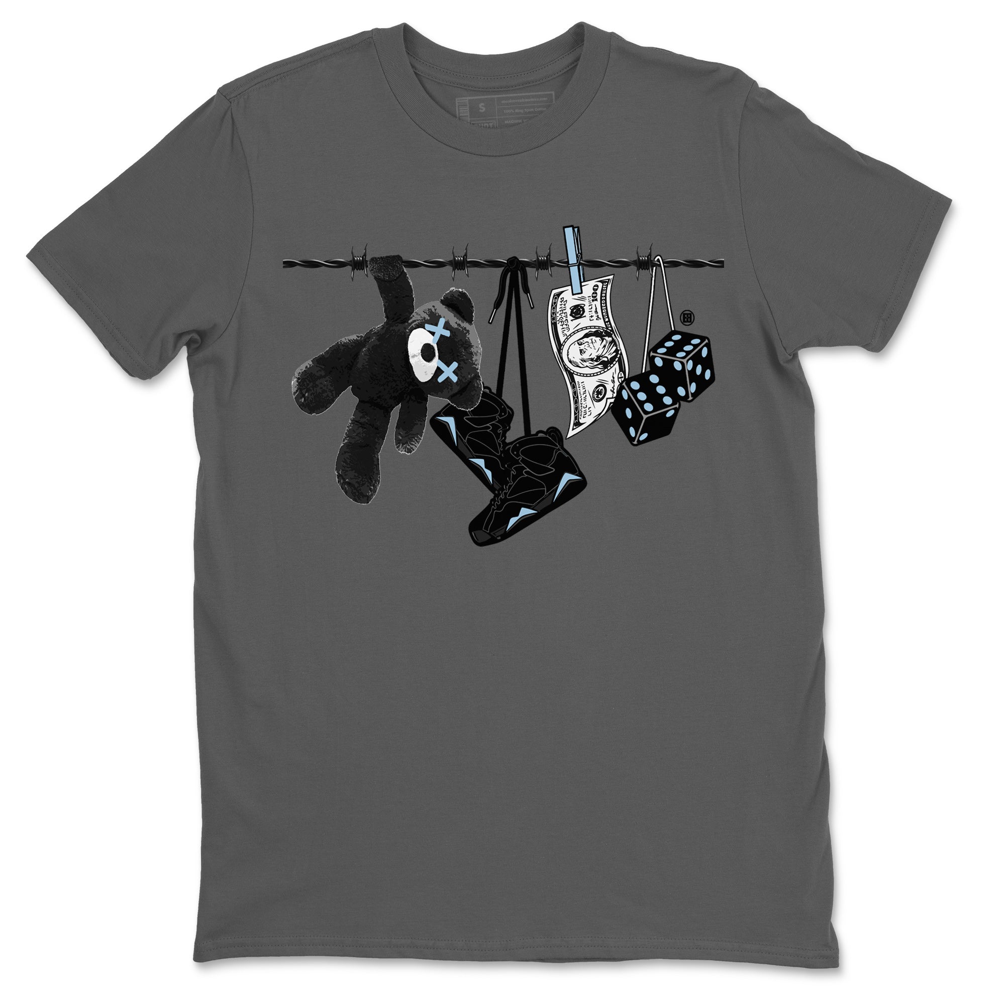Air Jordan 7 Chambray Sneaker Match Tees Clothesline Streetwear Sneaker Shirt AJ7 Chambray Drip Gear Zone Sneaker Matching Clothing Unisex Shirts Cool Grey 2