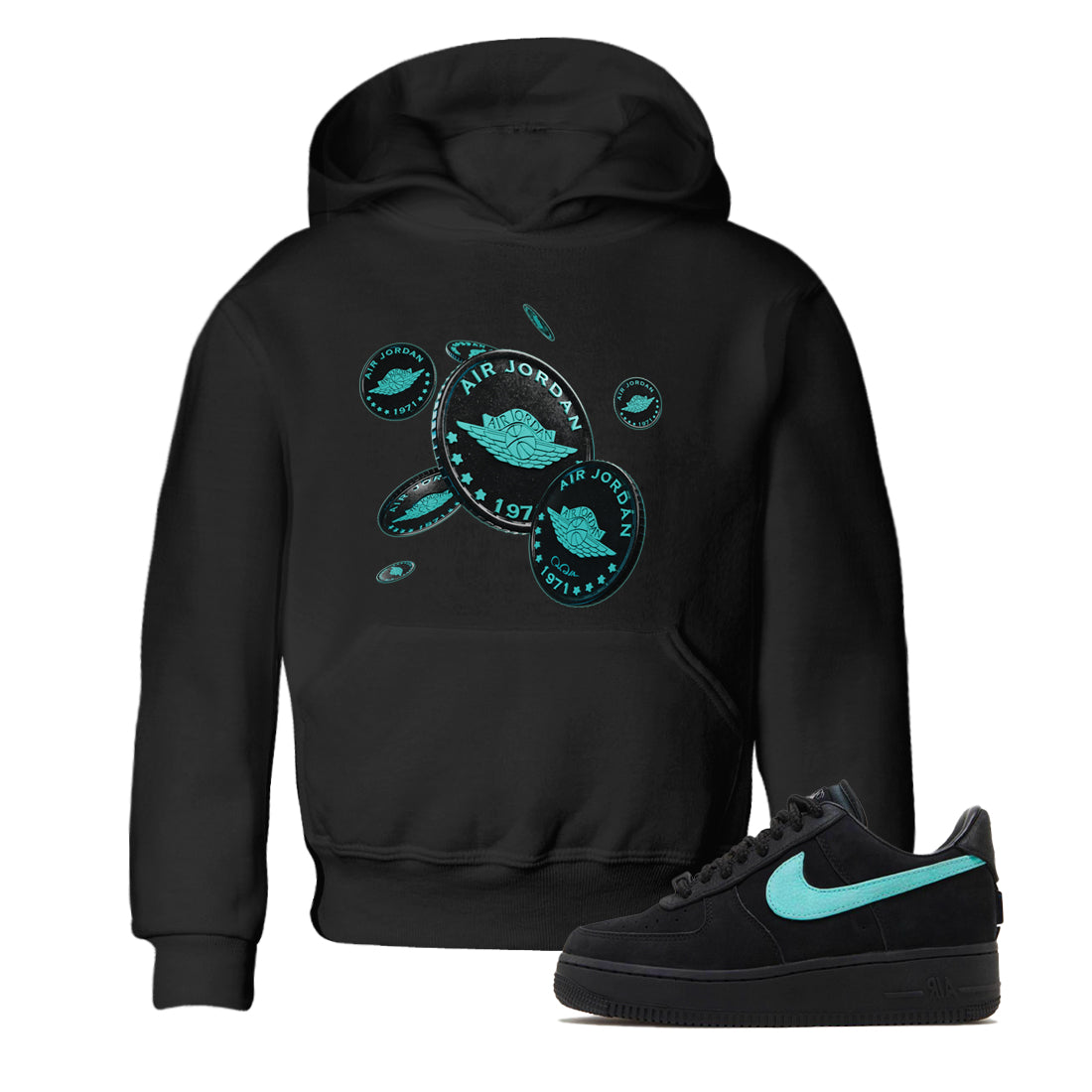 Air Force 1 Tiffany Coin Drop Baby and Kids Sneaker Tees Nike Tiffany AF1Kids Sneaker Tees Washing and Care Tip