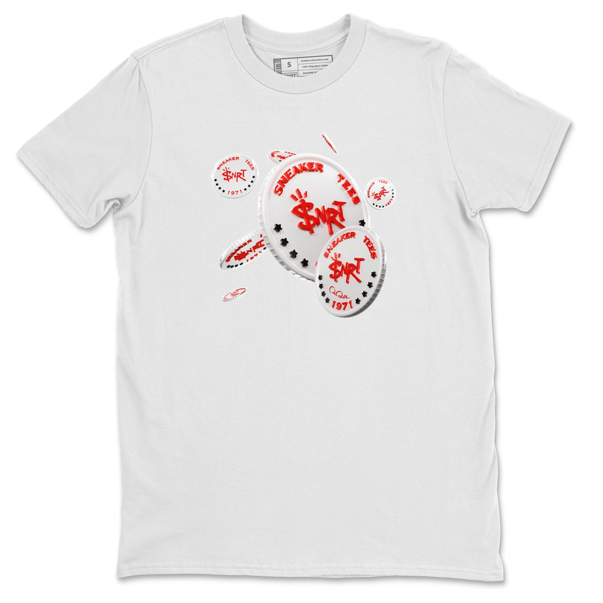 Air Jordan 1 Spider Man Sneaker Match Tees Coin Drop Sneaker Release Tees AJ1 Spider Man Sneaker Release Tees Unisex Shirts White 2