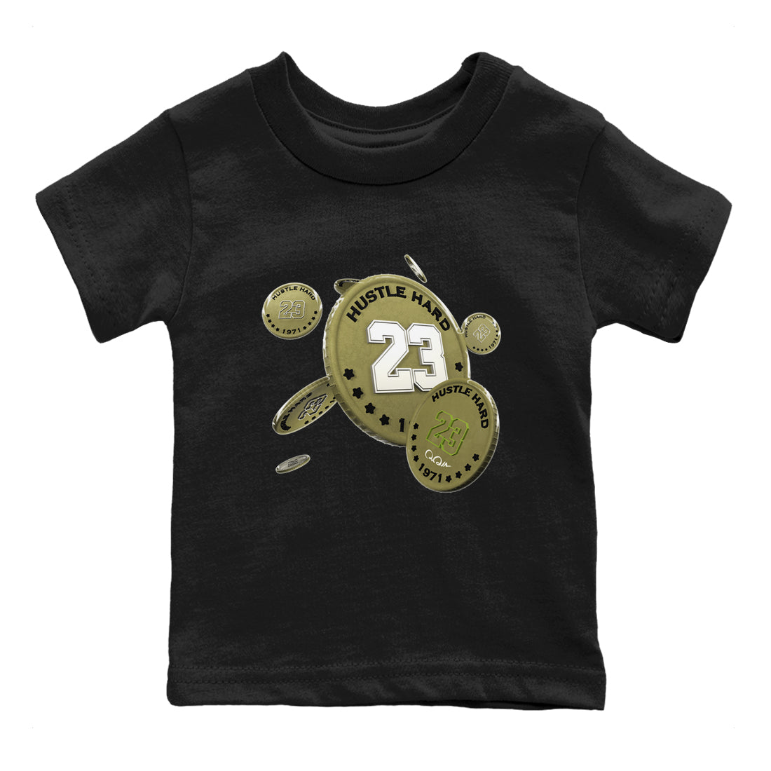 Air Jordan 1 Travis Scott Golf shirt to match jordans Coin Drop Streetwear Sneaker Shirt AJ1 lowTravis Scott Golf Drip Gear Zone Sneaker Matching Clothing Baby Toddler Black 2 T-Shirt