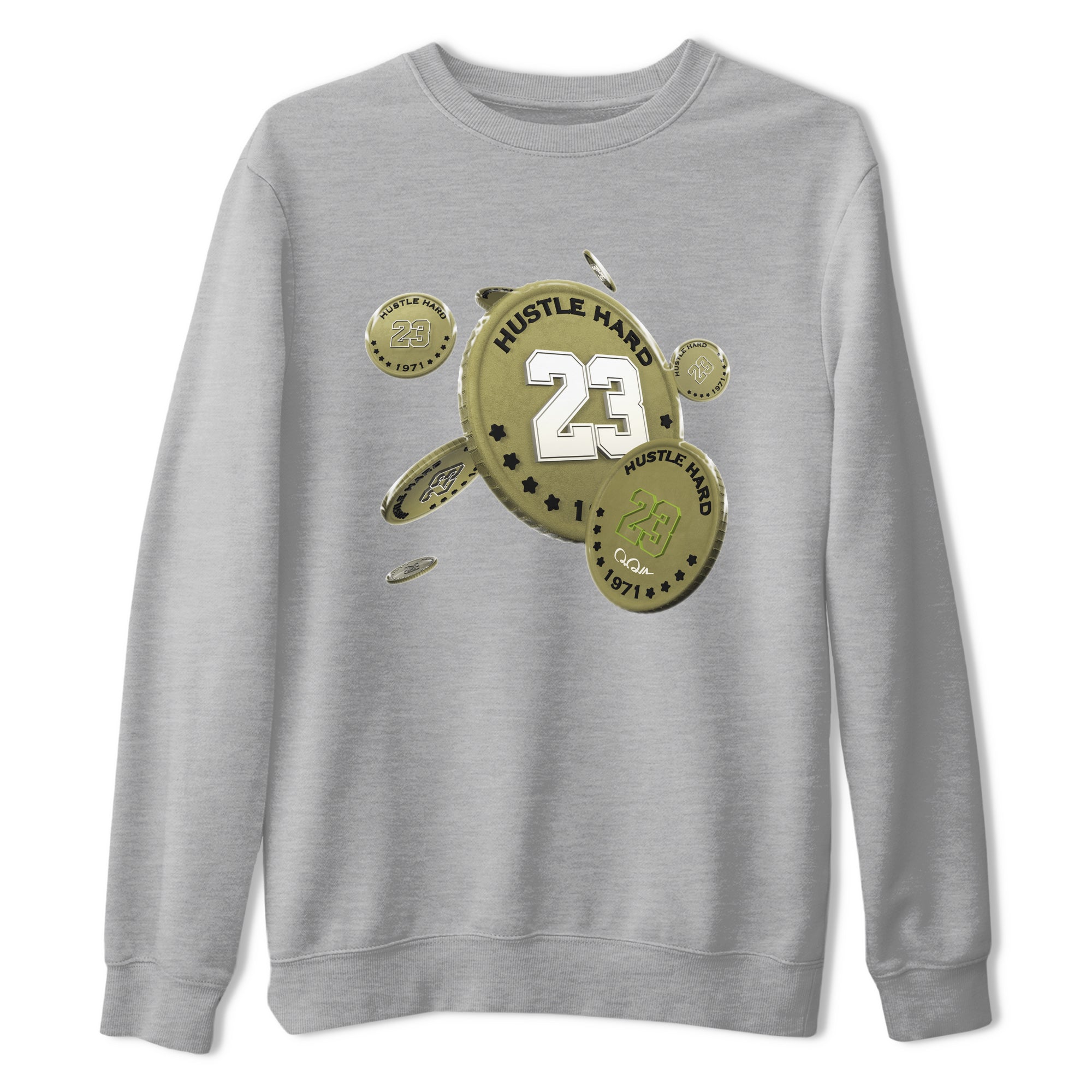 Air Jordan 1 Travis Scott Golf shirt to match jordans Coin Drop Streetwear Sneaker Shirt AJ1 lowTravis Scott Golf Drip Gear Zone Sneaker Matching Clothing Unisex Heather Grey 2 T-Shirt