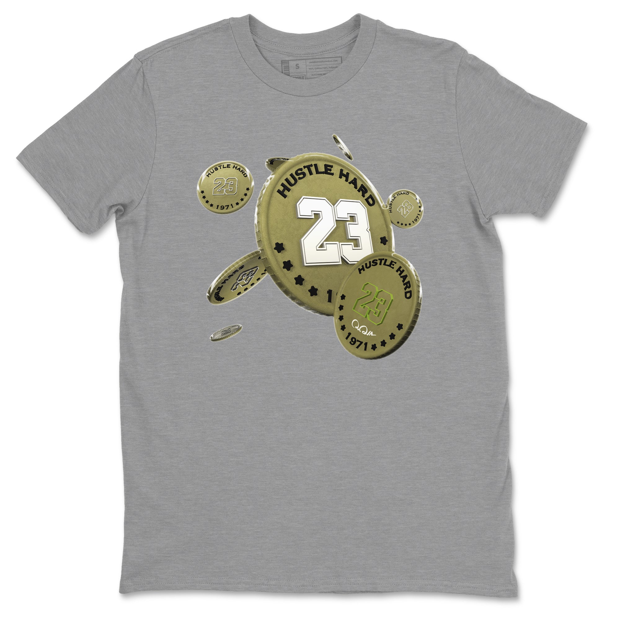 Air Jordan 1 Travis Scott Golf shirt to match jordans Coin Drop Streetwear Sneaker Shirt AJ1 lowTravis Scott Golf Drip Gear Zone Sneaker Matching Clothing Unisex Heather Grey 2 T-Shirt