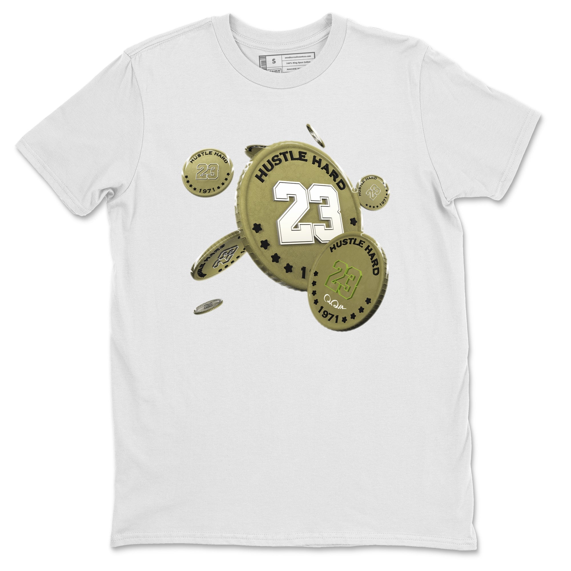 Air Jordan 1 Travis Scott Golf shirt to match jordans Coin Drop Streetwear Sneaker Shirt AJ1 lowTravis Scott Golf Drip Gear Zone Sneaker Matching Clothing Unisex White 2 T-Shirt