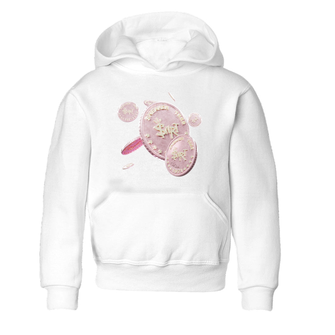 AJ1 Retro High OG Washed Pink Sneaker Match Tees Coin Drop Streetwear Sneaker Shirt AJ1 Retro High OG Washed Pink Sneaker Release Tees Kids Shirts White 2