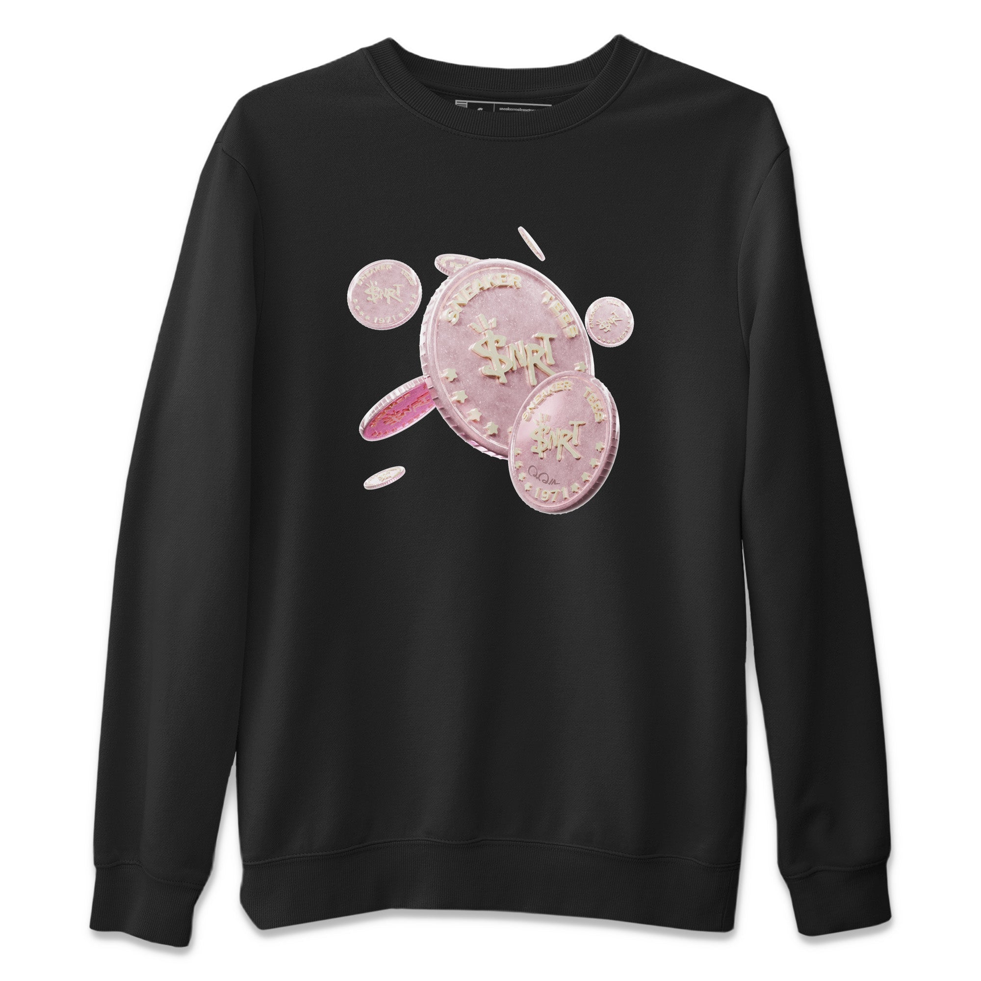 AJ1 Retro High OG Washed Pink Sneaker Match Tees Coin Drop Streetwear Sneaker Shirt AJ1 Retro High OG Washed Pink Sneaker Release Tees Unisex Shirts Black 2