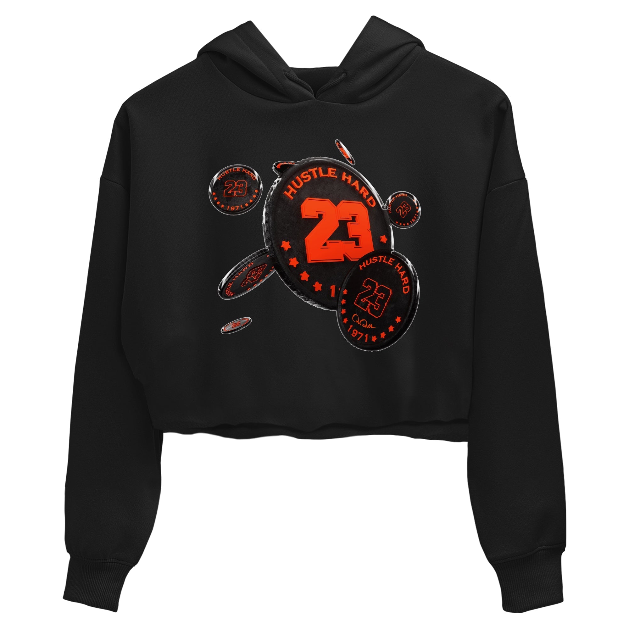 Air Jordan 12 Brilliant Orange Sneaker Match Tees Coin Drop Sneaker Tees AJ12 Brilliant Orange Sneaker Release Tees Women's Shirts Black 2