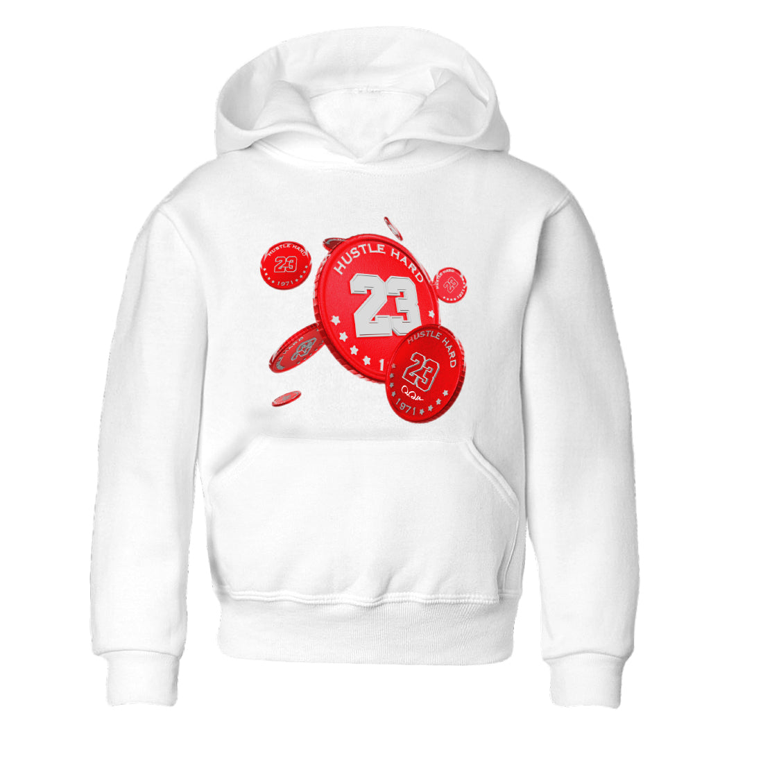 Air Jordan 12 Cherry Sneaker Match Tees Coin Drop Sneaker Tees AJ12 Cherry Sneaker Release Tees Kids Shirts White 2