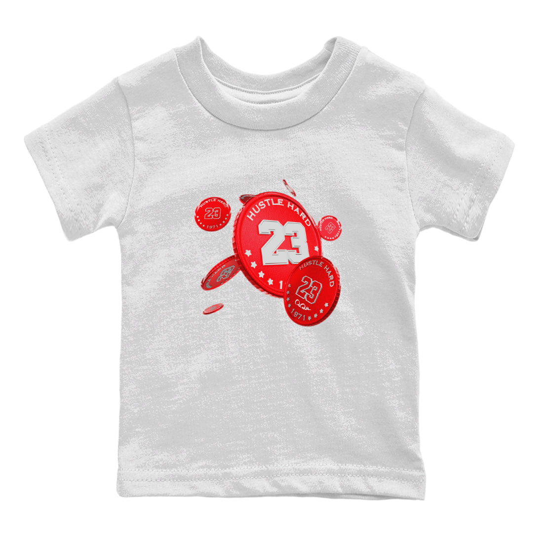 Air Jordan 12 Cherry Sneaker Match Tees Coin Drop Sneaker Tees AJ12 Cherry Sneaker Release Tees Kids Shirts White 2