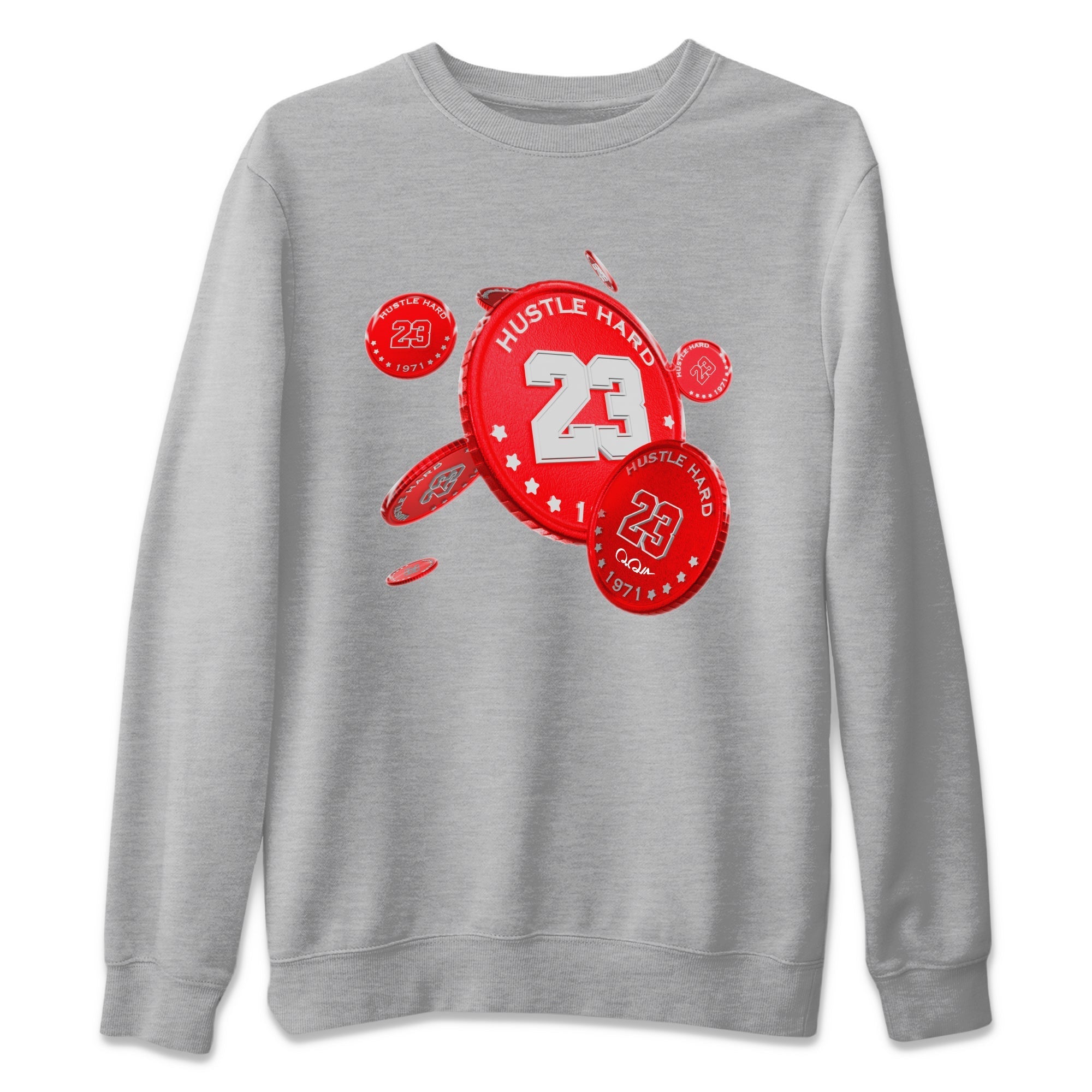 Air Jordan 12 Cherry Sneaker Match Tees Coin Drop Sneaker Tees AJ12 Cherry Sneaker Release Tees Unisex Shirts Heather Grey 2